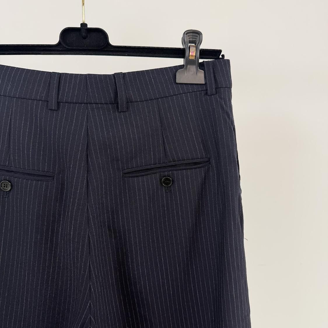 Celine CELINE Pinstripe Wool Cropped Pants Size 38 Size 27" / US 4 / IT 40 - 8 Thumbnail