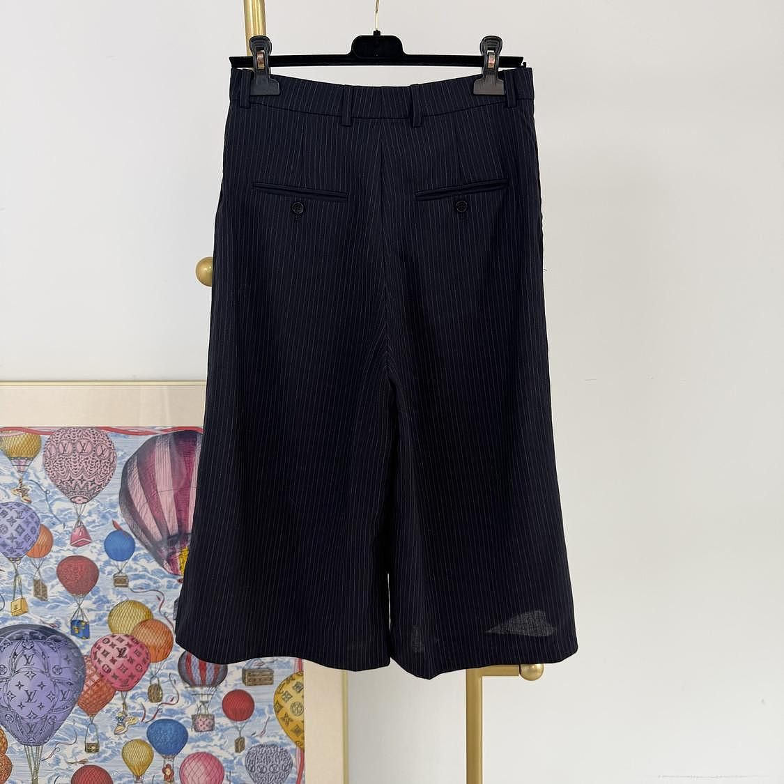Celine CELINE Pinstripe Wool Cropped Pants Size 38 Size 27" / US 4 / IT 40 - 2 Thumbnail