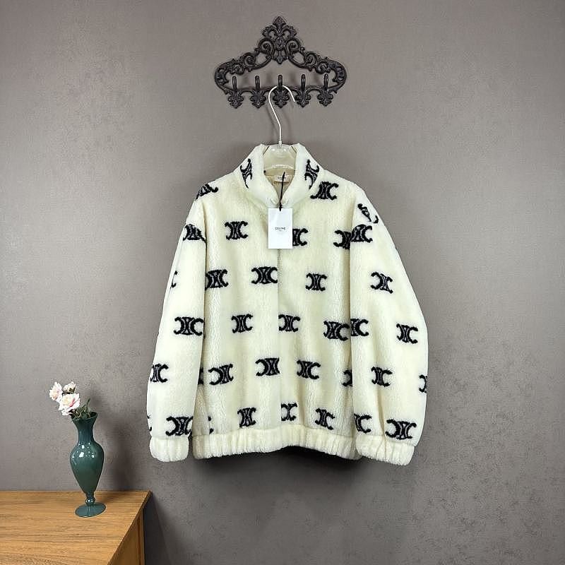 Celine Celine Triomphe Logo Fleece Jacket Size L Size L / US 10 / IT 46 - 6 Thumbnail