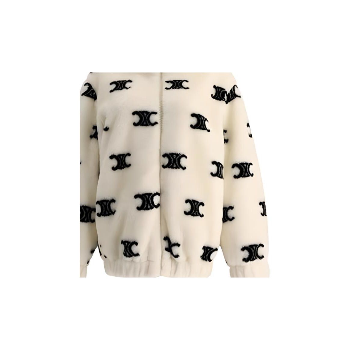 Celine Celine Triomphe Logo Fleece Jacket Size L Size L / US 10 / IT 46 - 10 Thumbnail