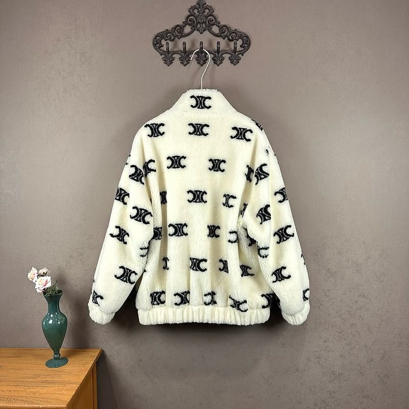 Celine Celine Triomphe Logo Fleece Jacket Size L Size L / US 10 / IT 46 - 2 Thumbnail