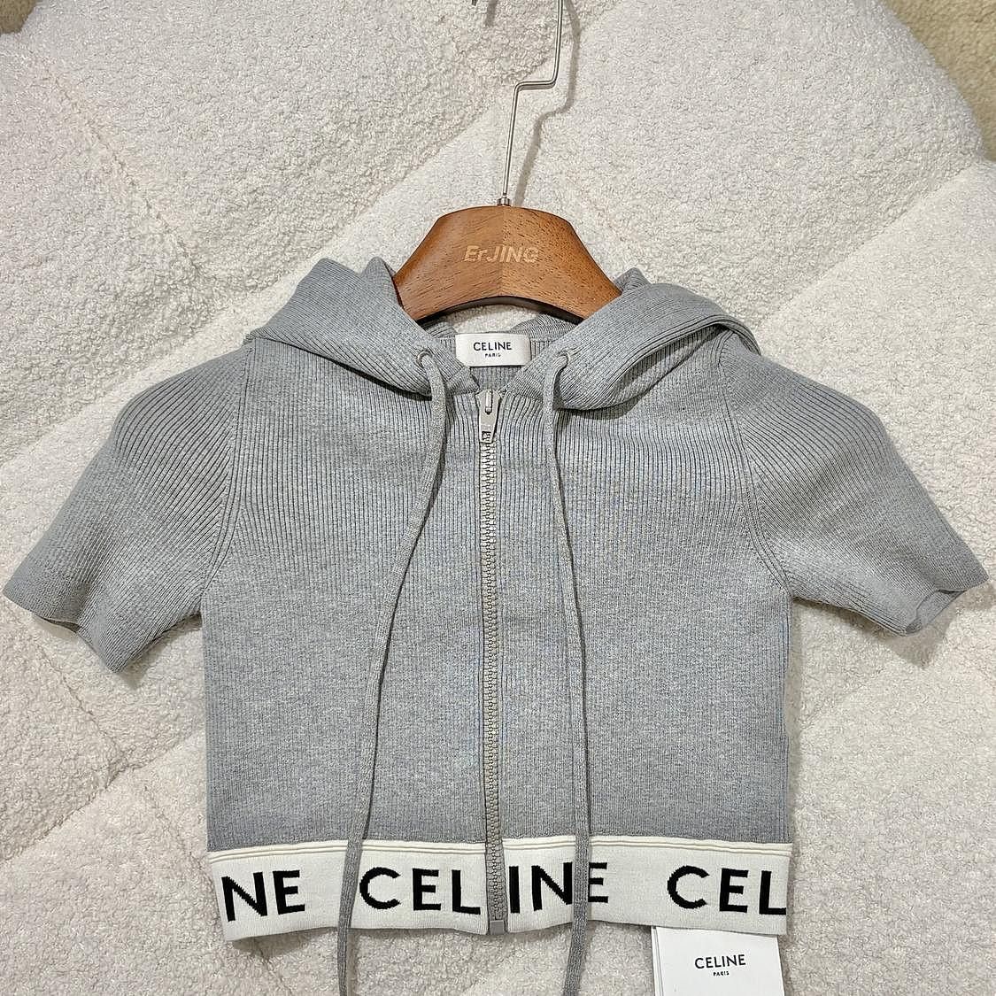 Celine Celine Logo Knit Zip-Up Hoodie Size XS Size XS / US 0-2 / IT 36-38 - 7 Thumbnail