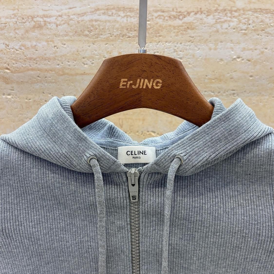 Celine Celine Logo Knit Zip-Up Hoodie Size XS Size XS / US 0-2 / IT 36-38 - 3 Thumbnail