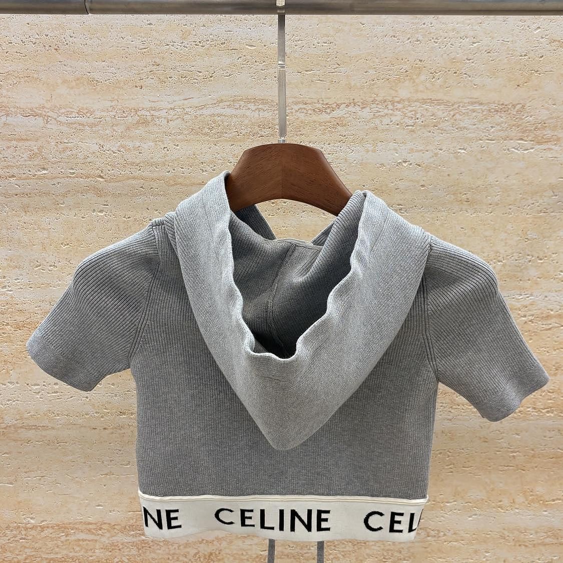 Celine Celine Logo Knit Zip-Up Hoodie Size XS Size XS / US 0-2 / IT 36-38 - 2 Thumbnail