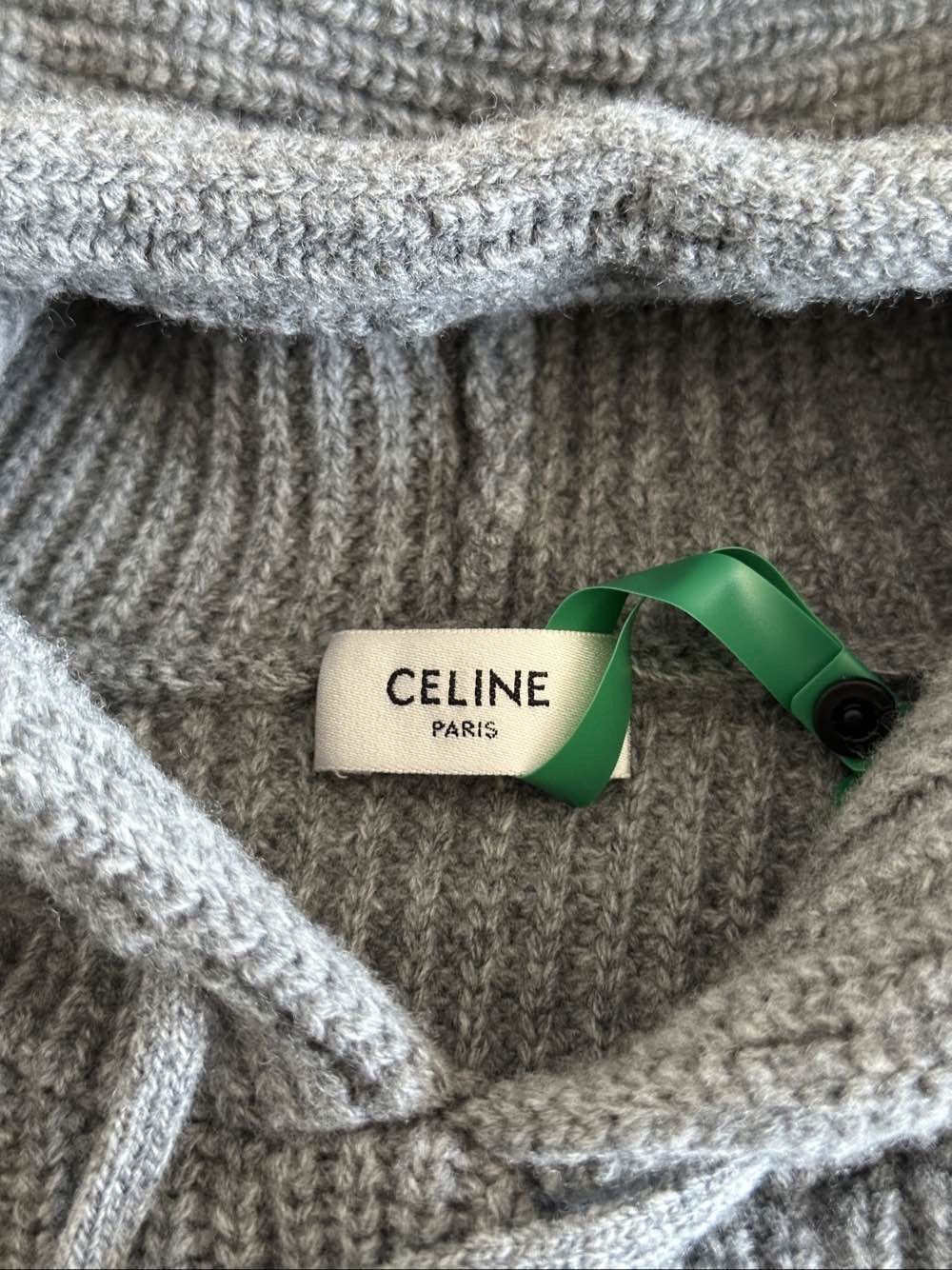 Celine CELINE Logo Ribbed Hoodie Size M Size US M / EU 48-50 / 2 - 3 Thumbnail