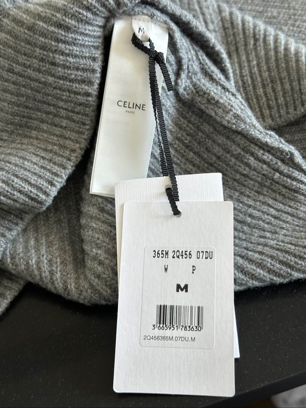 Celine CELINE Logo Ribbed Hoodie Size M Size US M / EU 48-50 / 2 - 5 Thumbnail