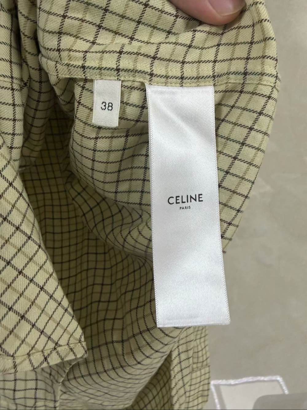 Celine Celine Check Pattern Button Up Shirt US S Size US S / EU 44-46 / 1 - 4 Thumbnail