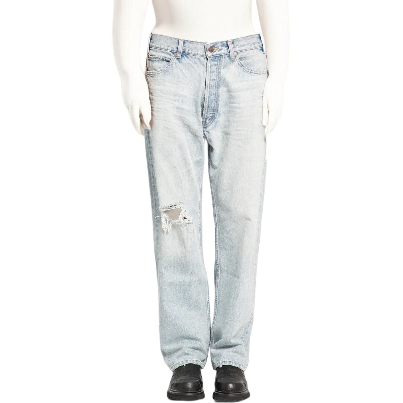 Celine CELINE Distressed Straight Leg Denim Size 30 Size US 30 / EU 46 - 7 Thumbnail