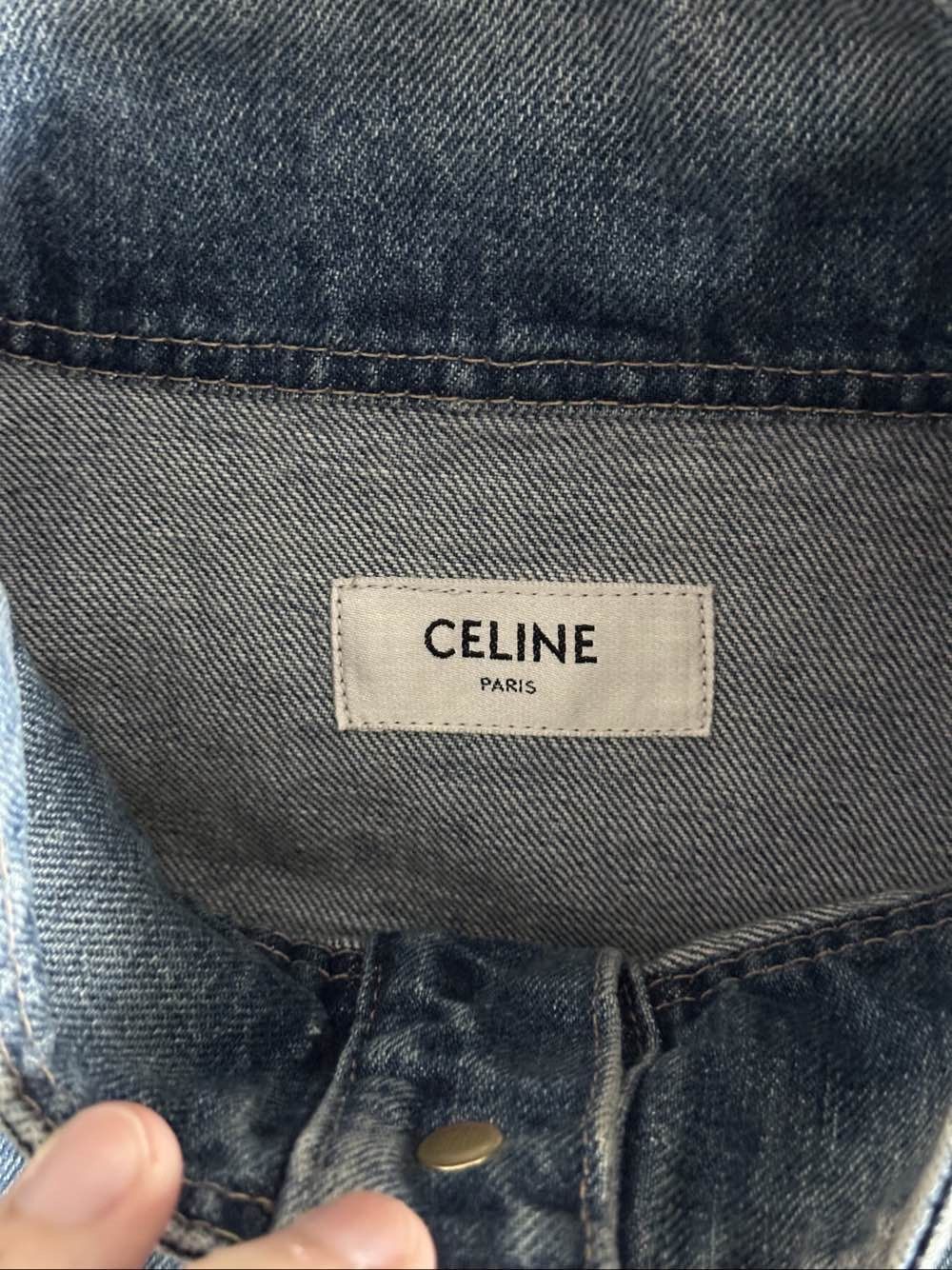 Celine CELINE Washed Denim Pullover Jacket Size L Size L / US 10 / IT 46 - 3 Thumbnail