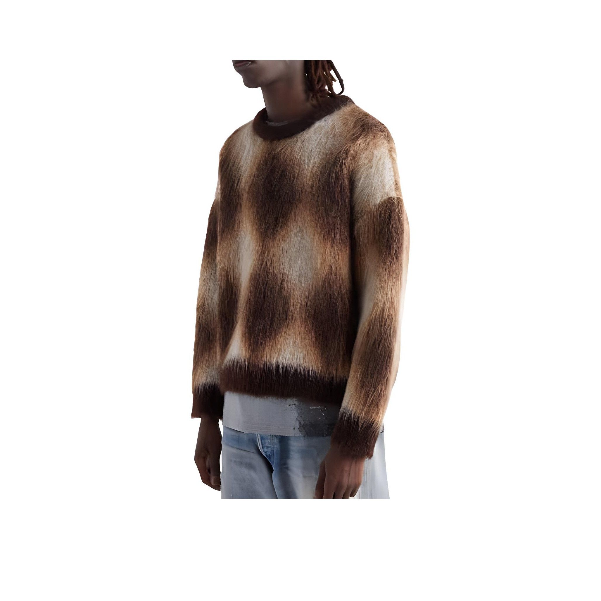 Celine CELINE Boy Doll Mohair Diamond Sweater L Size US L / EU 52-54 / 3 - 6 Thumbnail