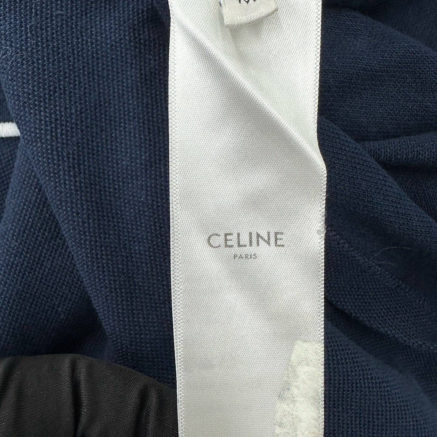 Celine Celine Embroidered Logo Polo Shirt Navy Size M Size US M / EU 48-50 / 2 - 4 Thumbnail
