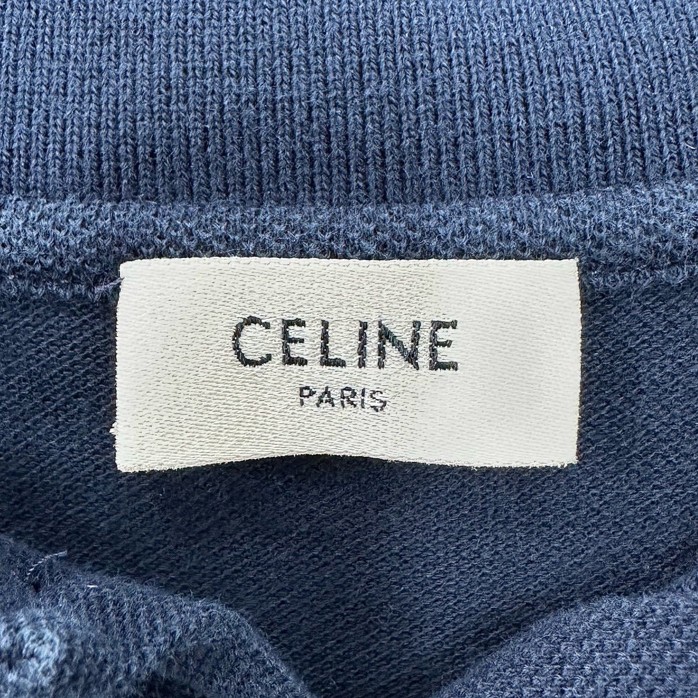 Celine Celine Embroidered Logo Polo Shirt Navy Size M Size US M / EU 48-50 / 2 - 3 Thumbnail