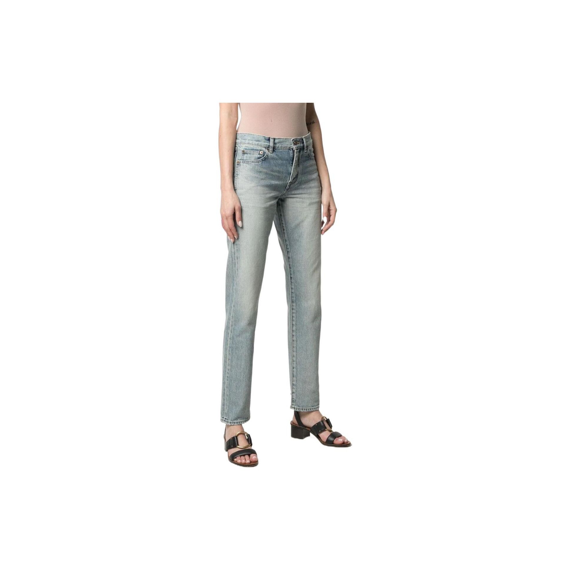 Saint Laurent Paris Saint Laurent Light Wash Denim Jeans Size 30 Size US 30 / EU 46 - 16 Thumbnail