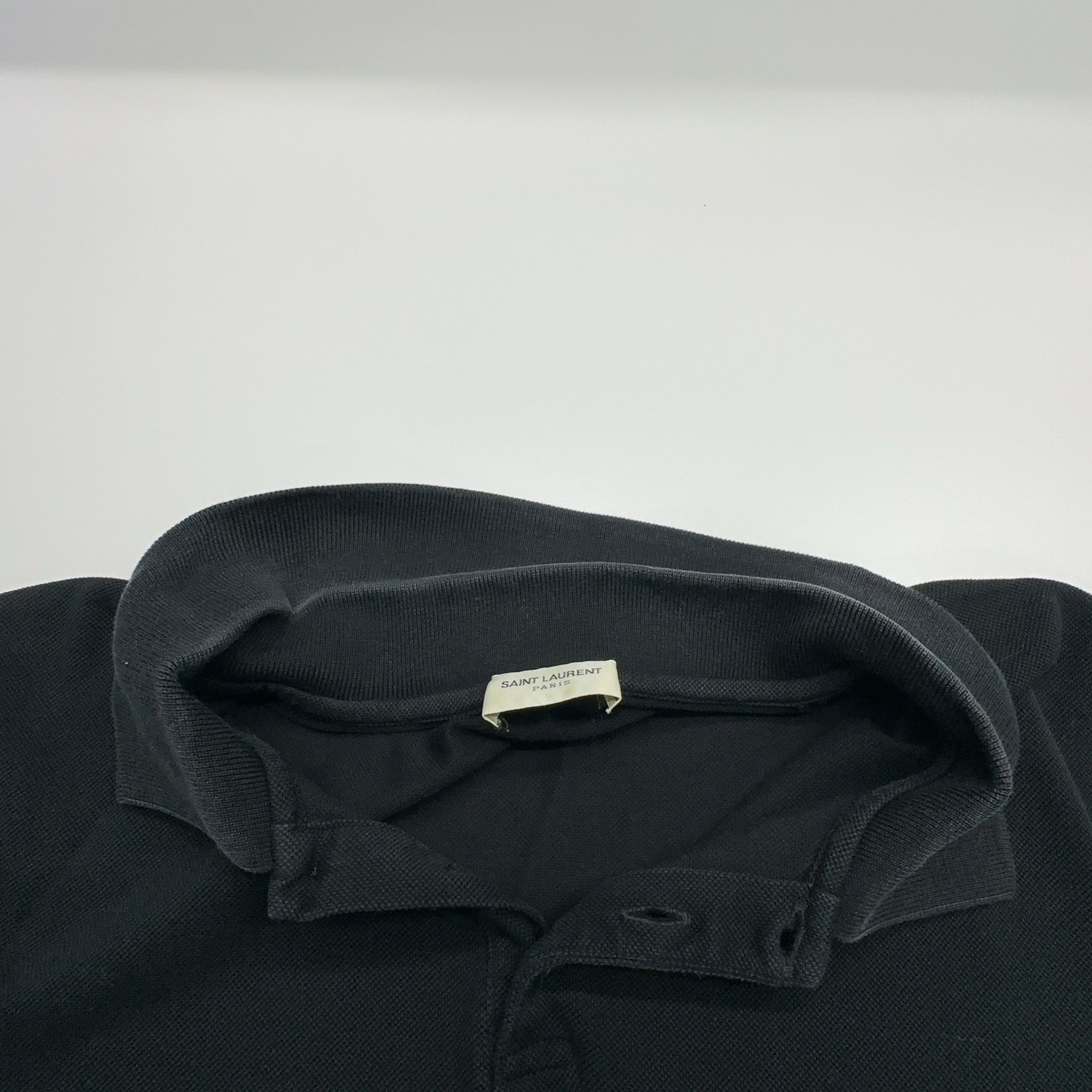 Saint Laurent Paris Saint Laurent Black Cotton Polo Shirt Size L Size US L / EU 52-54 / 3 - 5 Thumbnail