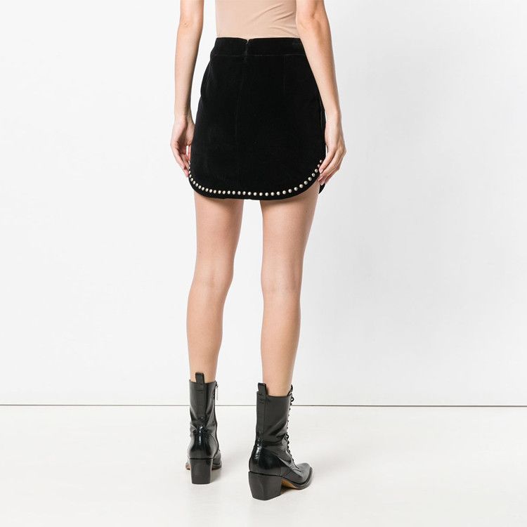 Saint Laurent Paris Saint Laurent Studded Mini Skirt Size 38 Size 27" / US 4 / IT 40 - 8 Thumbnail