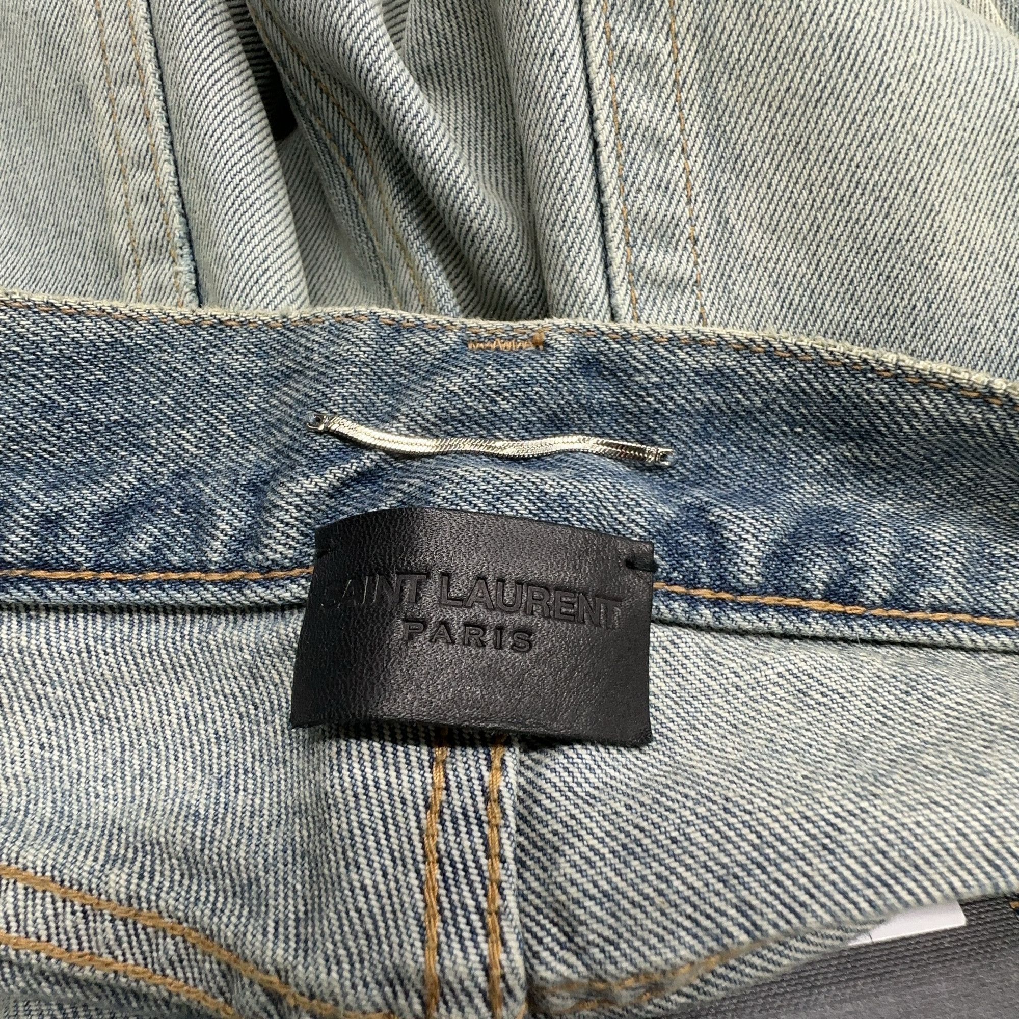Saint Laurent Paris Saint Laurent Distressed Denim Jeans Size 33 Size US 33 - 5 Thumbnail