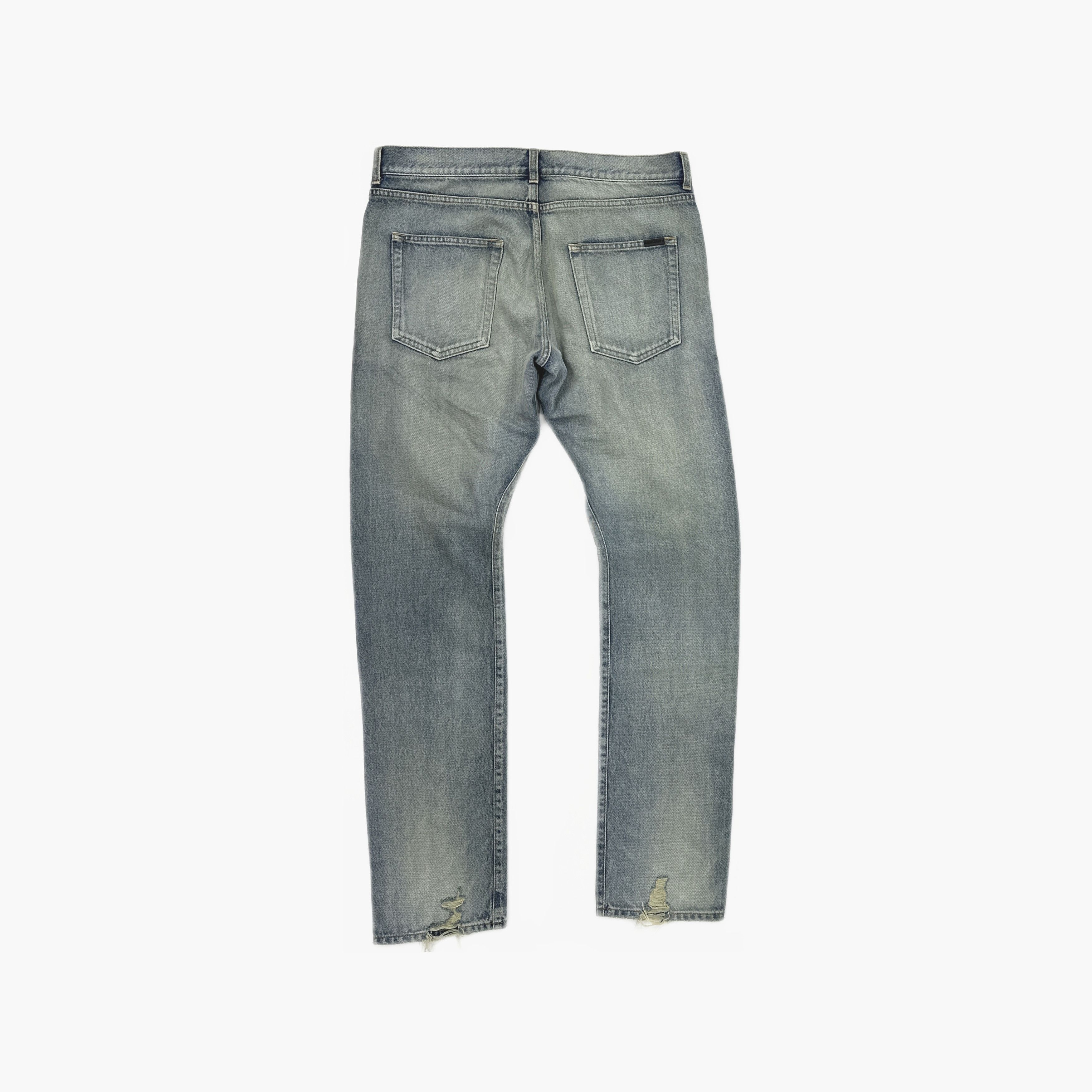 Saint Laurent Paris Saint Laurent Distressed Denim Jeans Size 33 Size US 33 - 2 Thumbnail