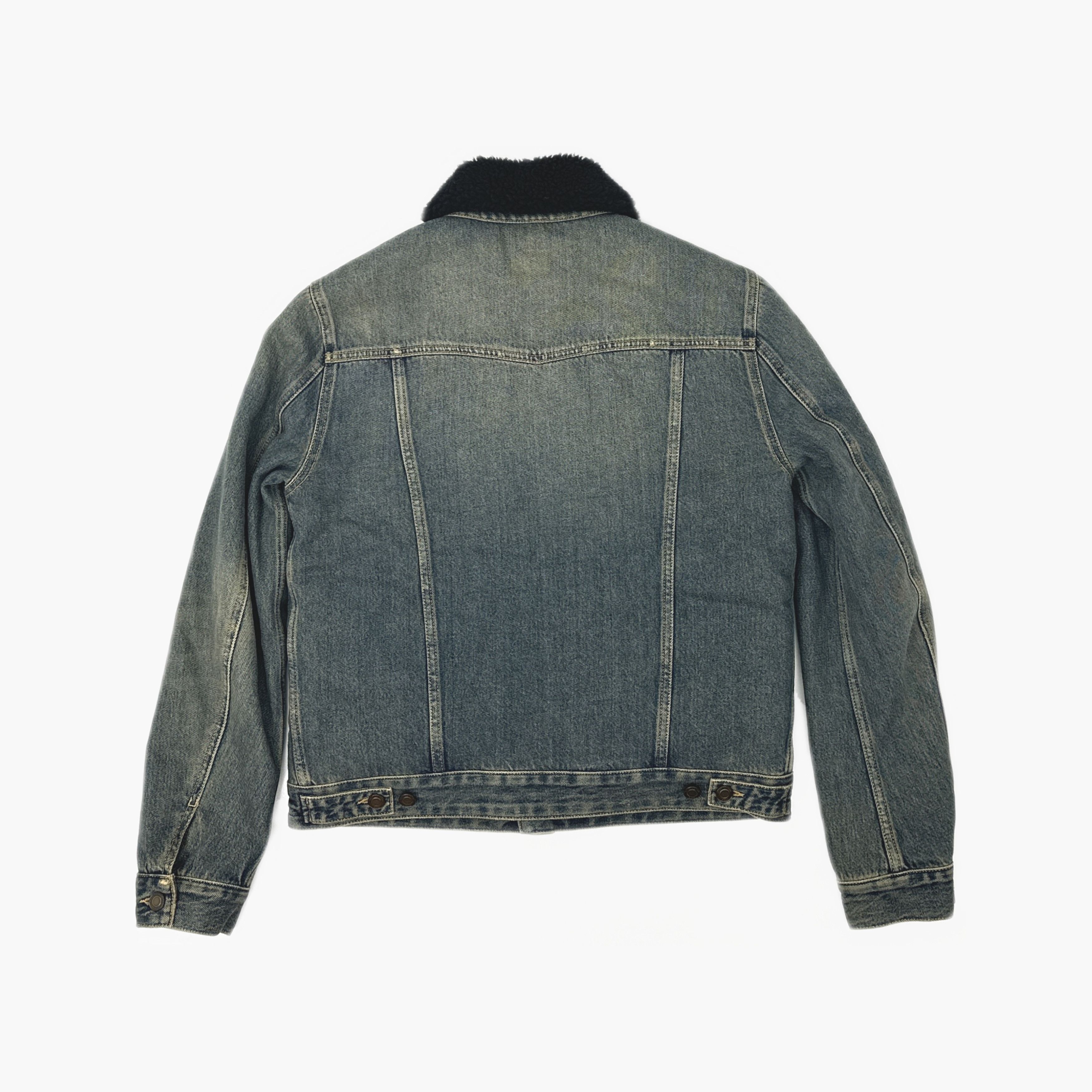 Saint Laurent Paris Saint Laurent Fur Collar Denim Jacket Size L Size US L / EU 52-54 / 3 - 2 Thumbnail