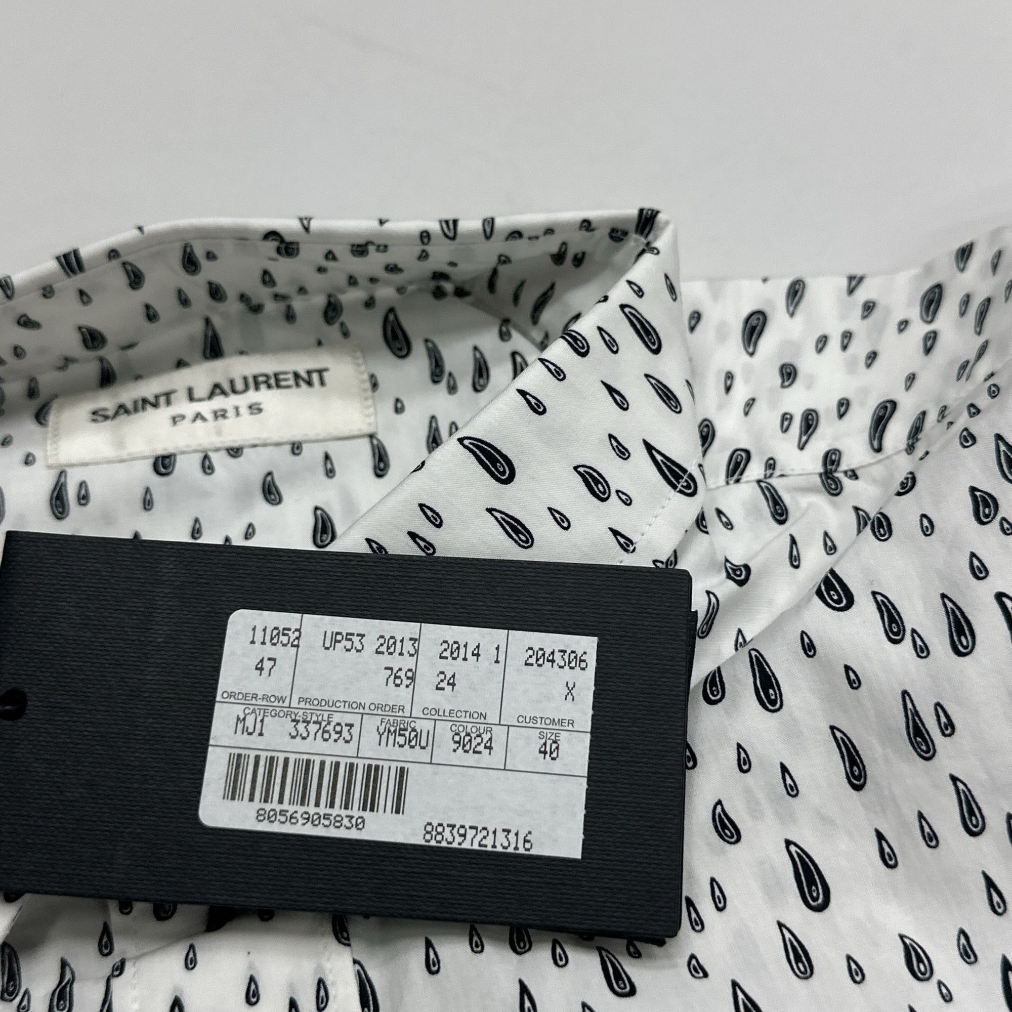Saint Laurent Paris Saint Laurent Print Button Up Shirt Size M Size US XXS / EU 40 - 4 Thumbnail