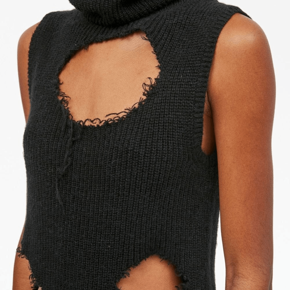 MM6 MM6 Maison Margiela Distressed Knit Sweater Size S Size S / US 4 / IT 40 - 9 Thumbnail