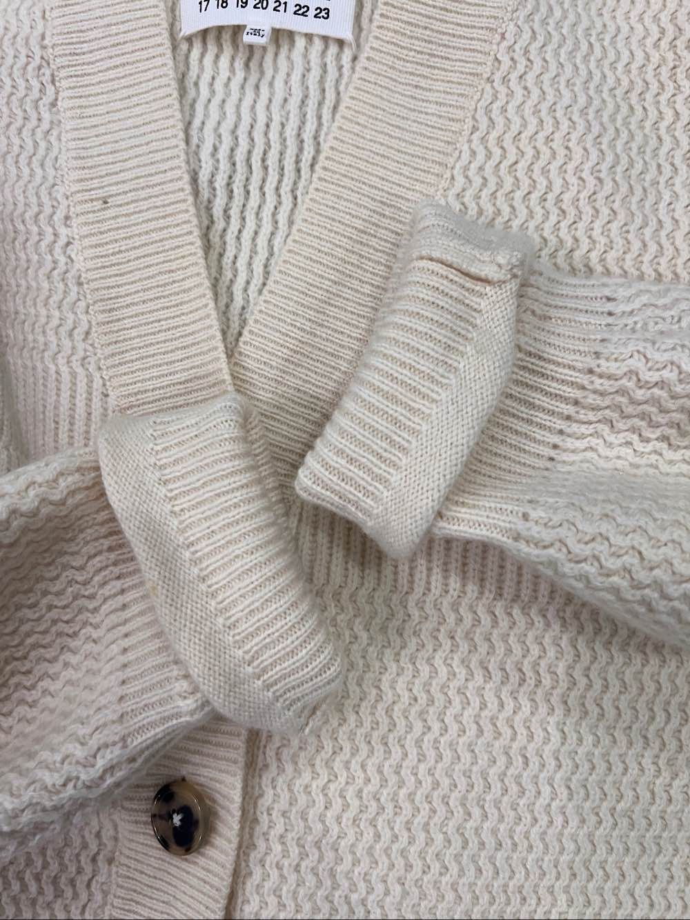 Maison Margiela Maison Margiela White Knit Cardigan Size S Size S / US 4 / IT 40 - 19 Thumbnail