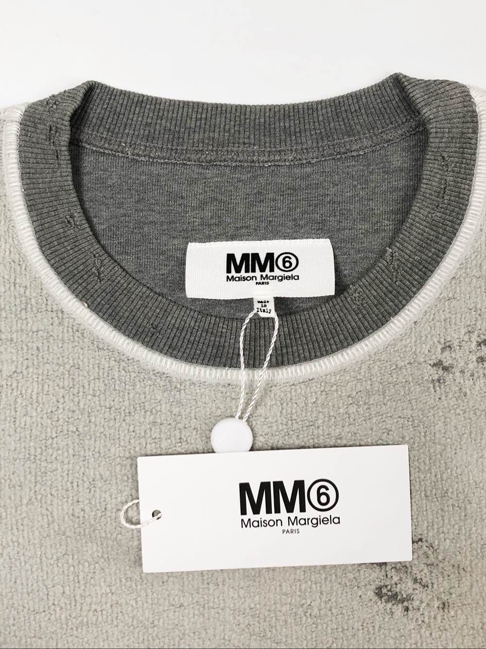MM6 MM6 Maison Margiela Distressed Logo Sweatshirt Size M Size M / US 6-8 / IT 42-44 - 3 Thumbnail