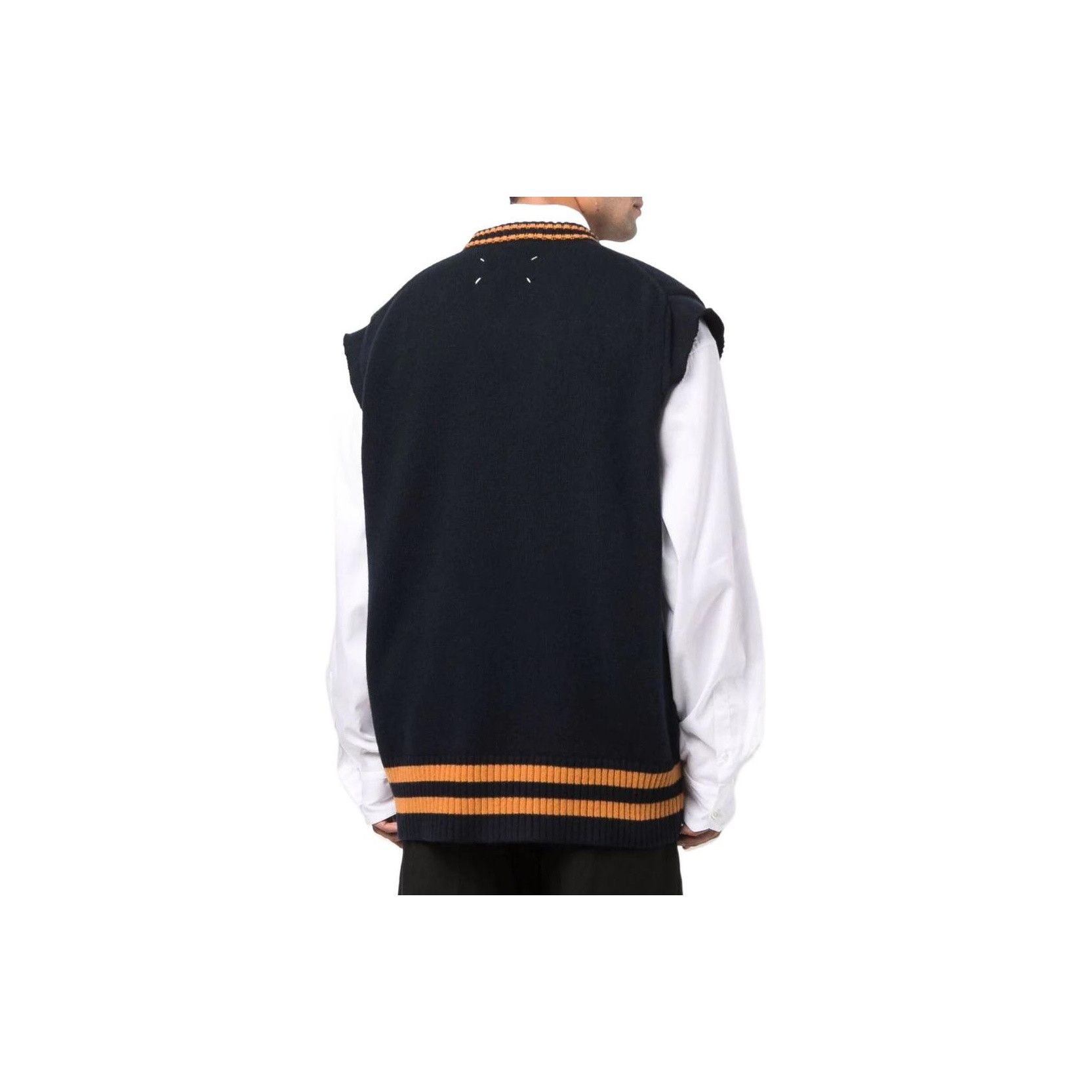 Maison Margiela Maison Margiela V-Neck Striped Sweater Vest Size M Size US M / EU 48-50 / 2 - 9 Thumbnail