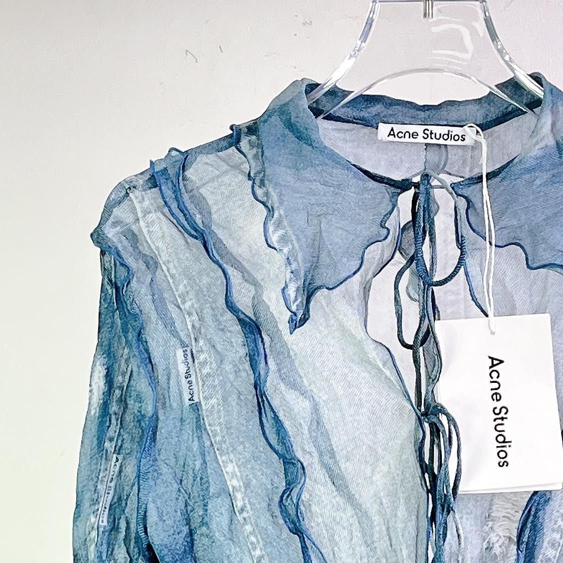 Acne Studios Acne Studios Distressed Tie-Front Button Up Size 34 Size XXS / US 00 / IT 34 - 6 Thumbnail