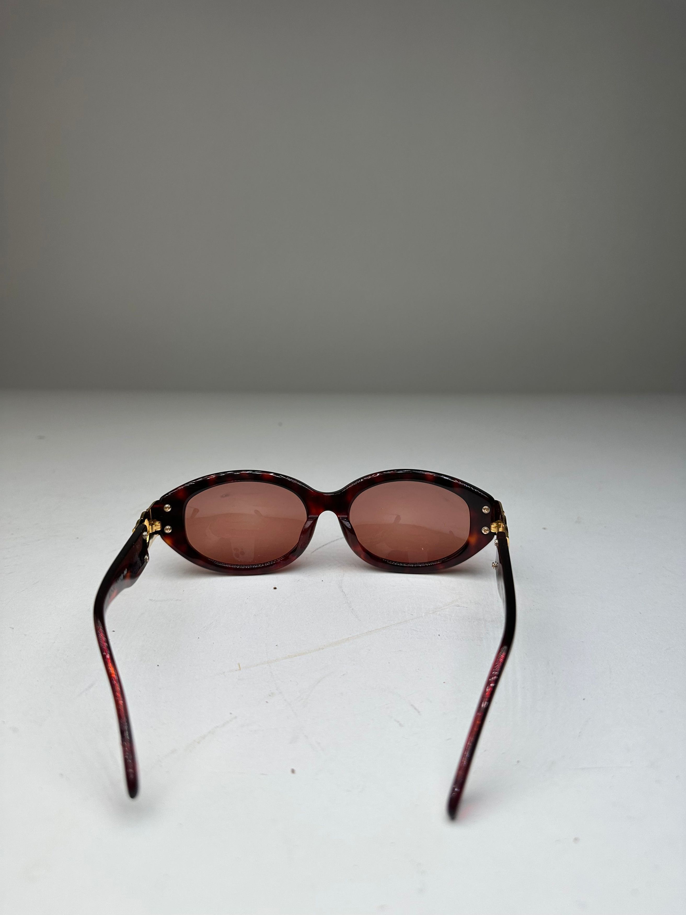 Celine Vintage Acetate Sunglasses Dark Tortoiseshell Gold Size ONE SIZE - 4 Thumbnail