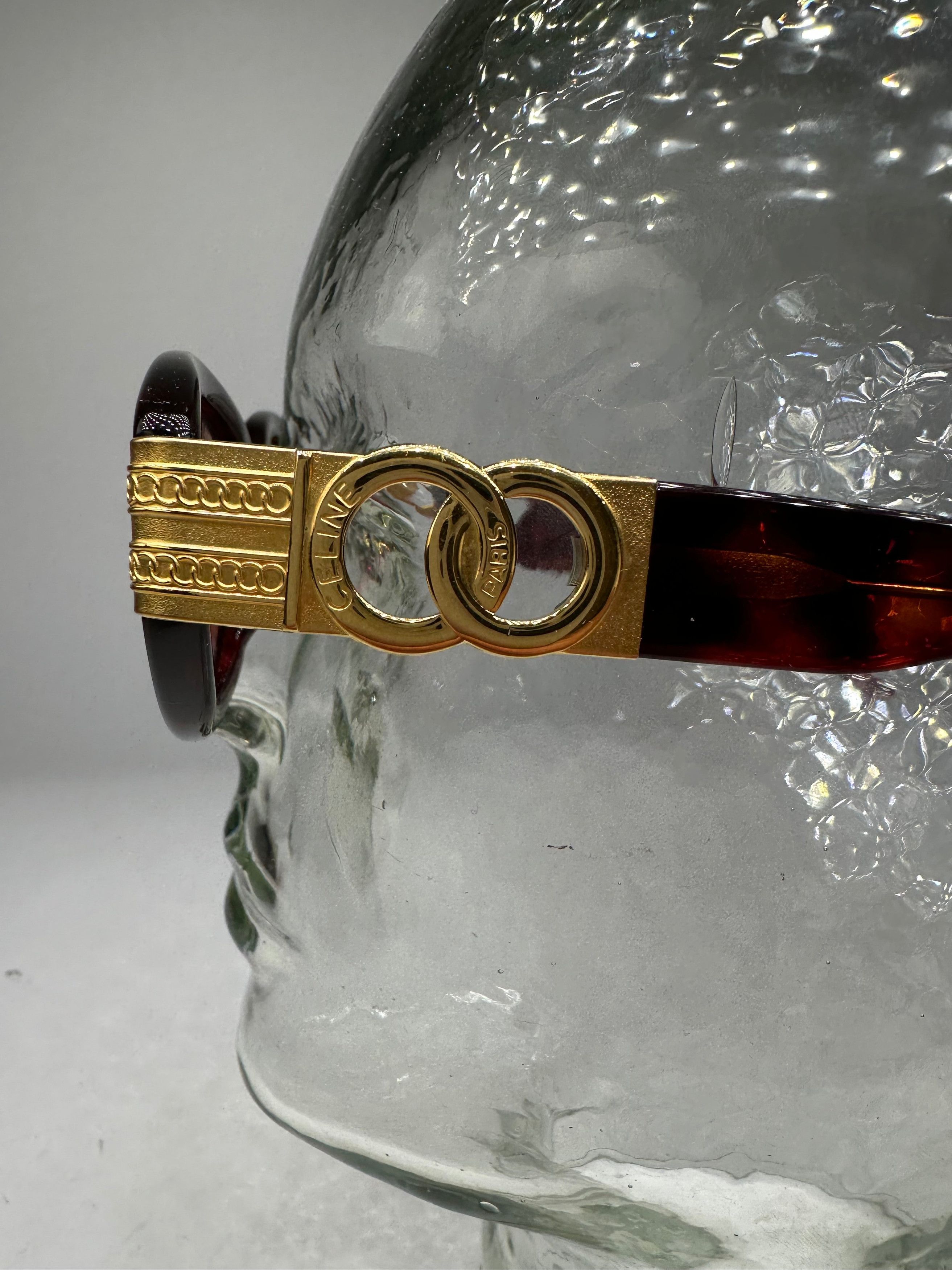 Celine Vintage Acetate Sunglasses Dark Tortoiseshell Gold Size ONE SIZE - 2 Thumbnail