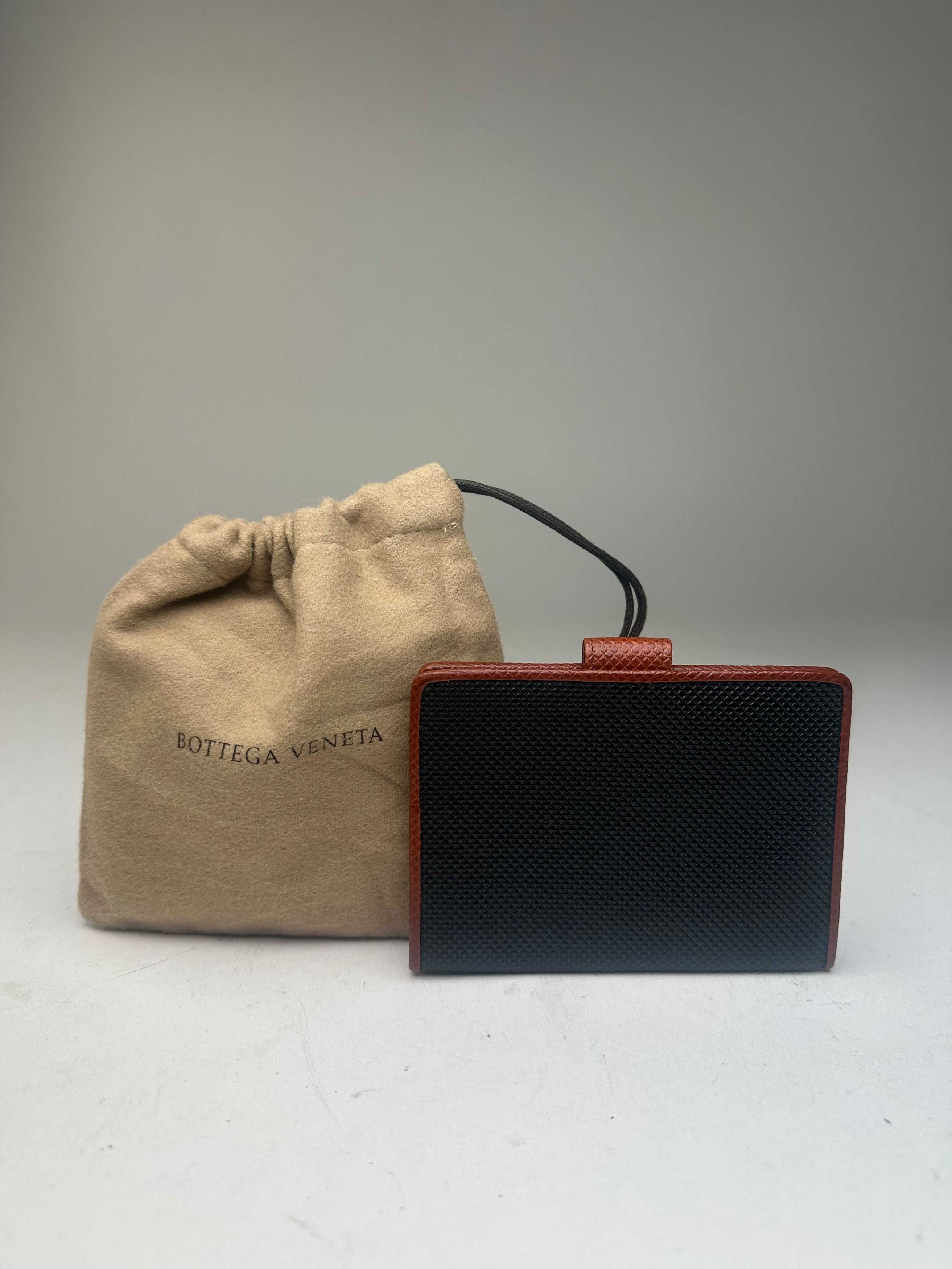 Bottega Veneta Vintage Textured Card Holder Black Size ONE SIZE - 2 Thumbnail