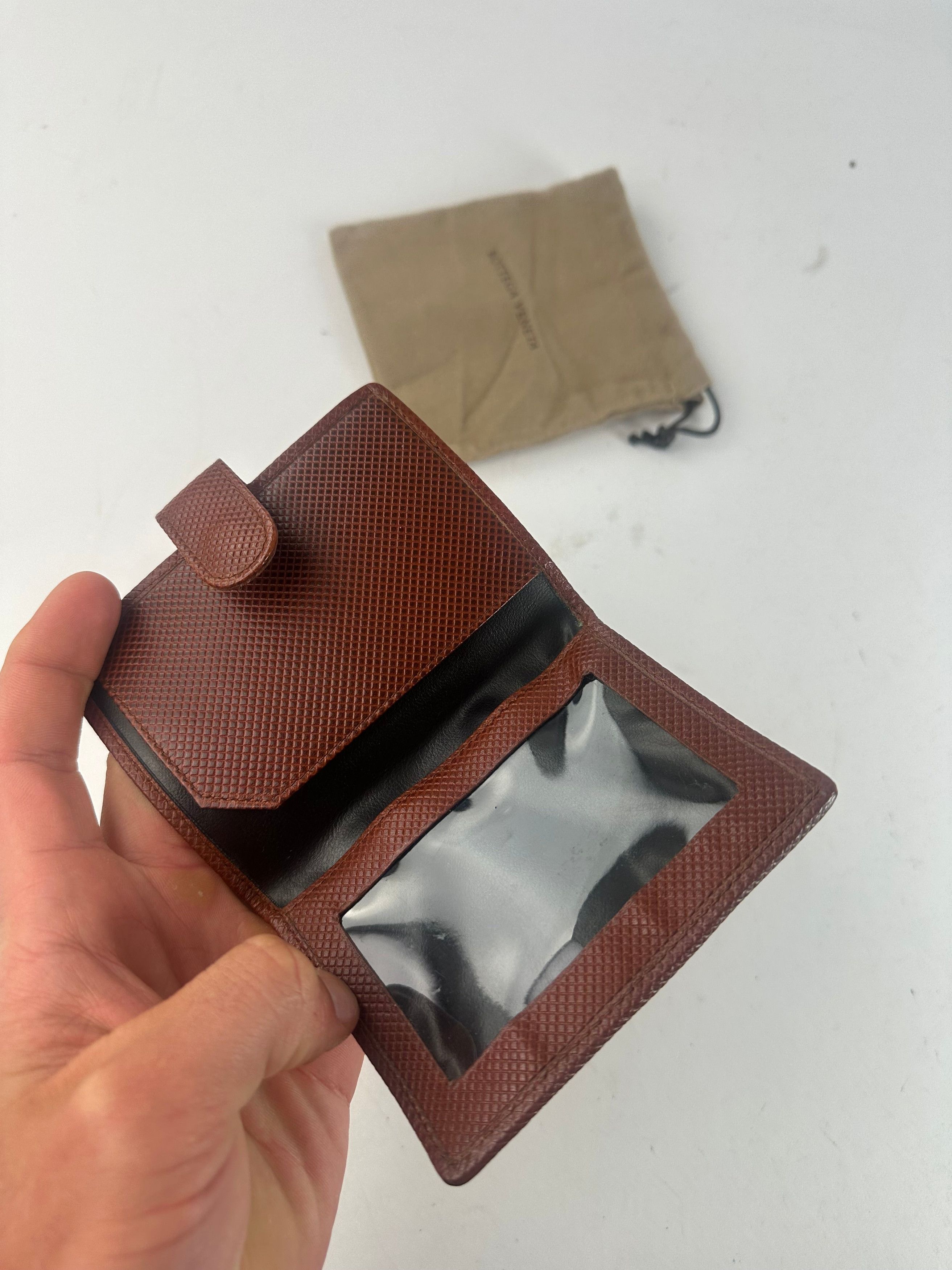 Bottega Veneta Vintage Textured Card Holder Black Size ONE SIZE - 3 Thumbnail