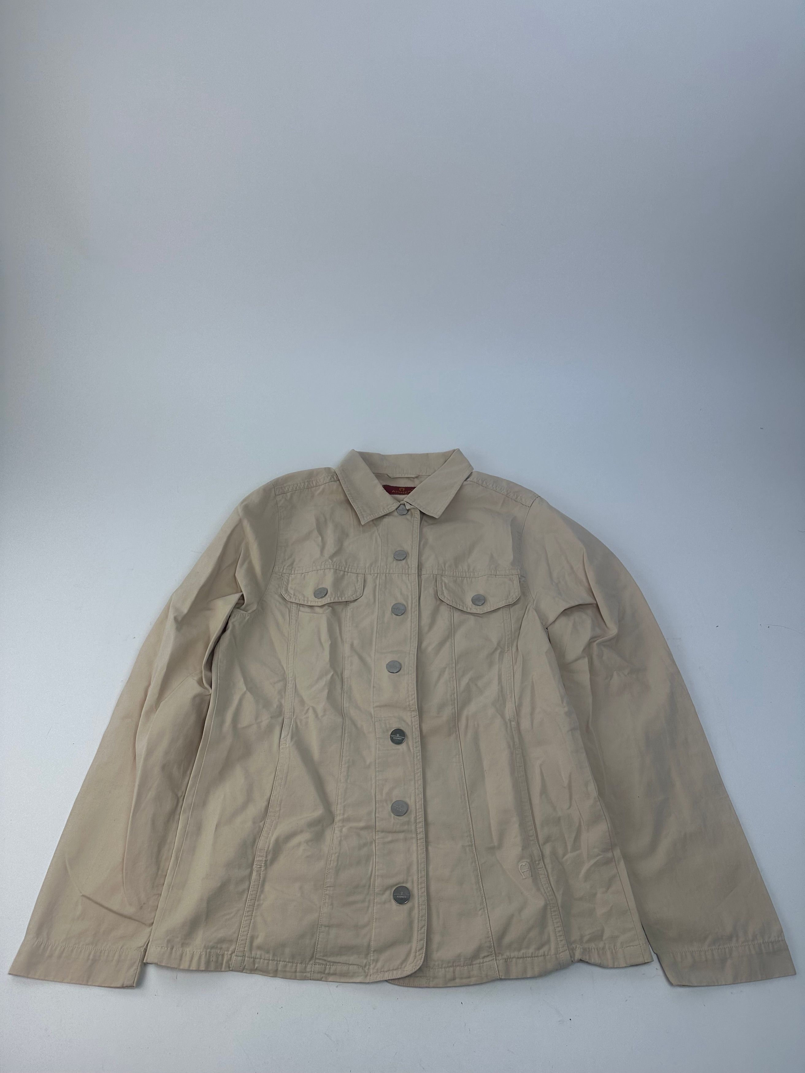 Aigner Vintage Cotton Jacket Beige Size M / US 6-8 / IT 42-44 - 4 Thumbnail