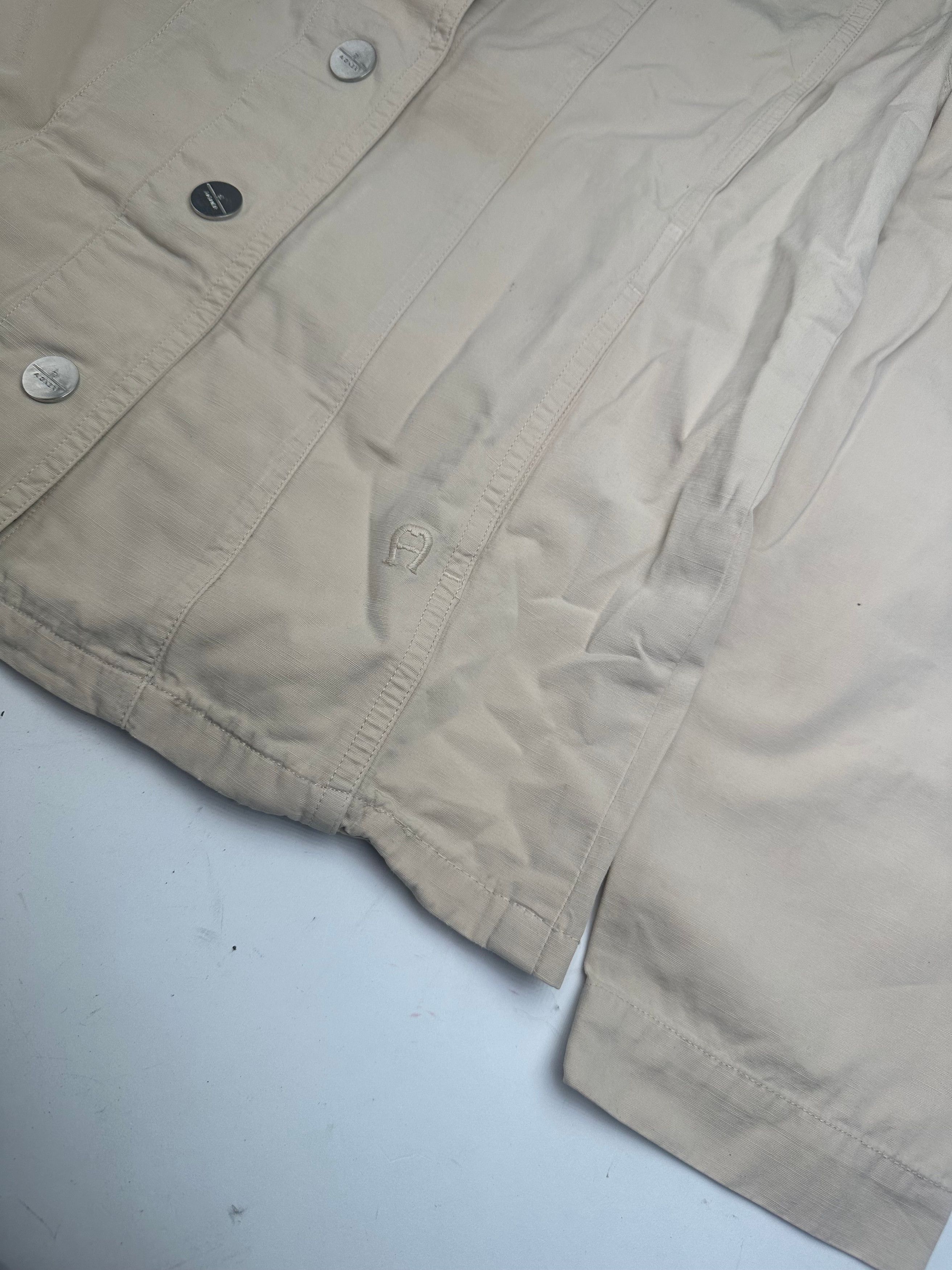 Aigner Vintage Cotton Jacket Beige Size M / US 6-8 / IT 42-44 - 6 Thumbnail