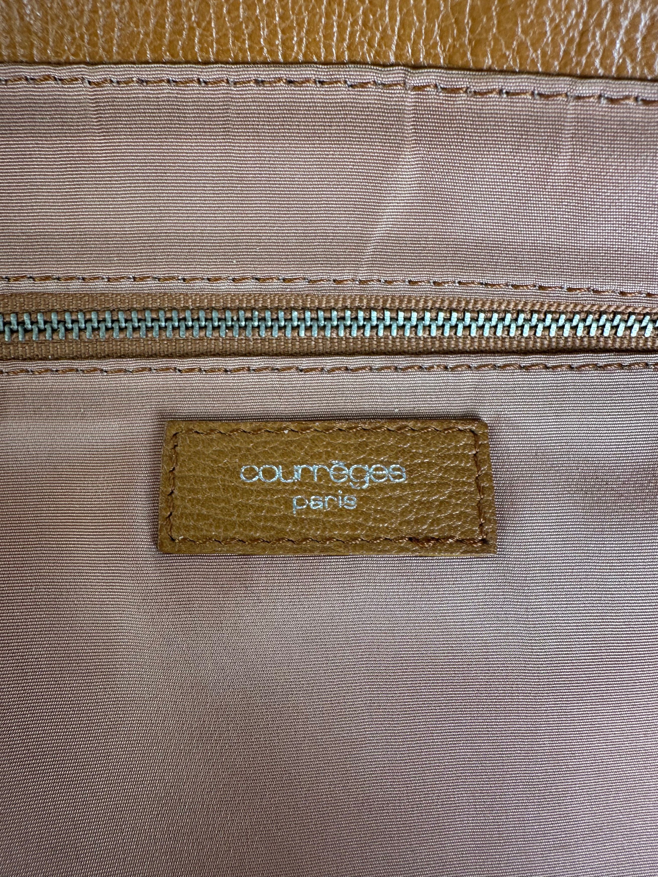 Courreges Tan Leather Tote Bag with Silver-tone Hardware Size ONE SIZE - 6 Thumbnail