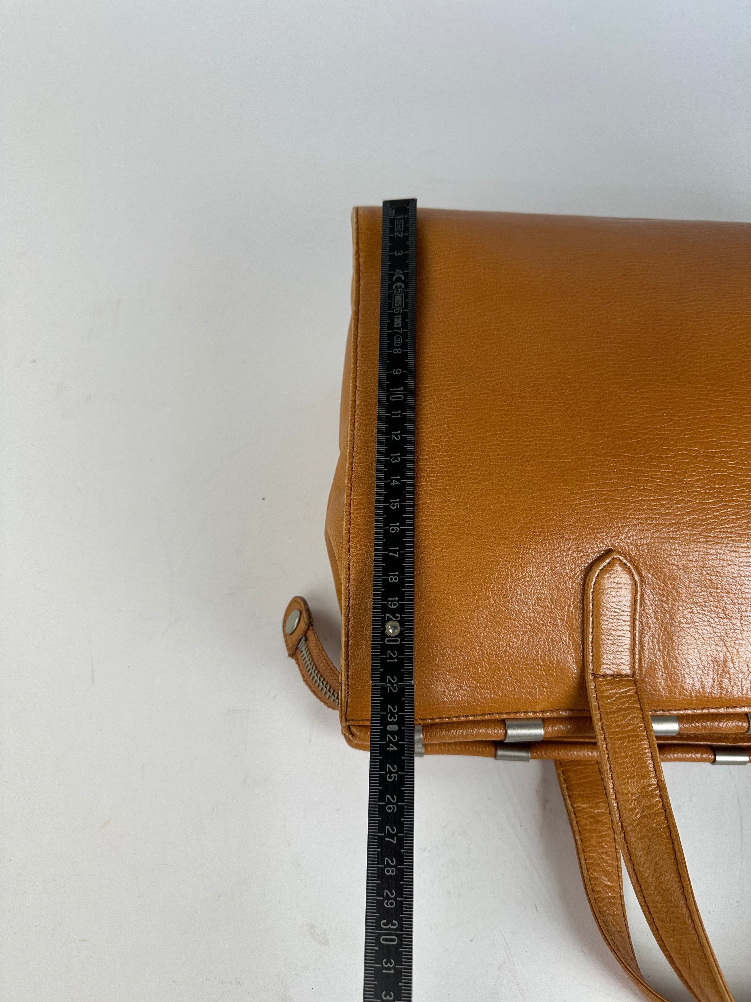 Courreges Tan Leather Tote Bag with Silver-tone Hardware Size ONE SIZE - 12 Thumbnail