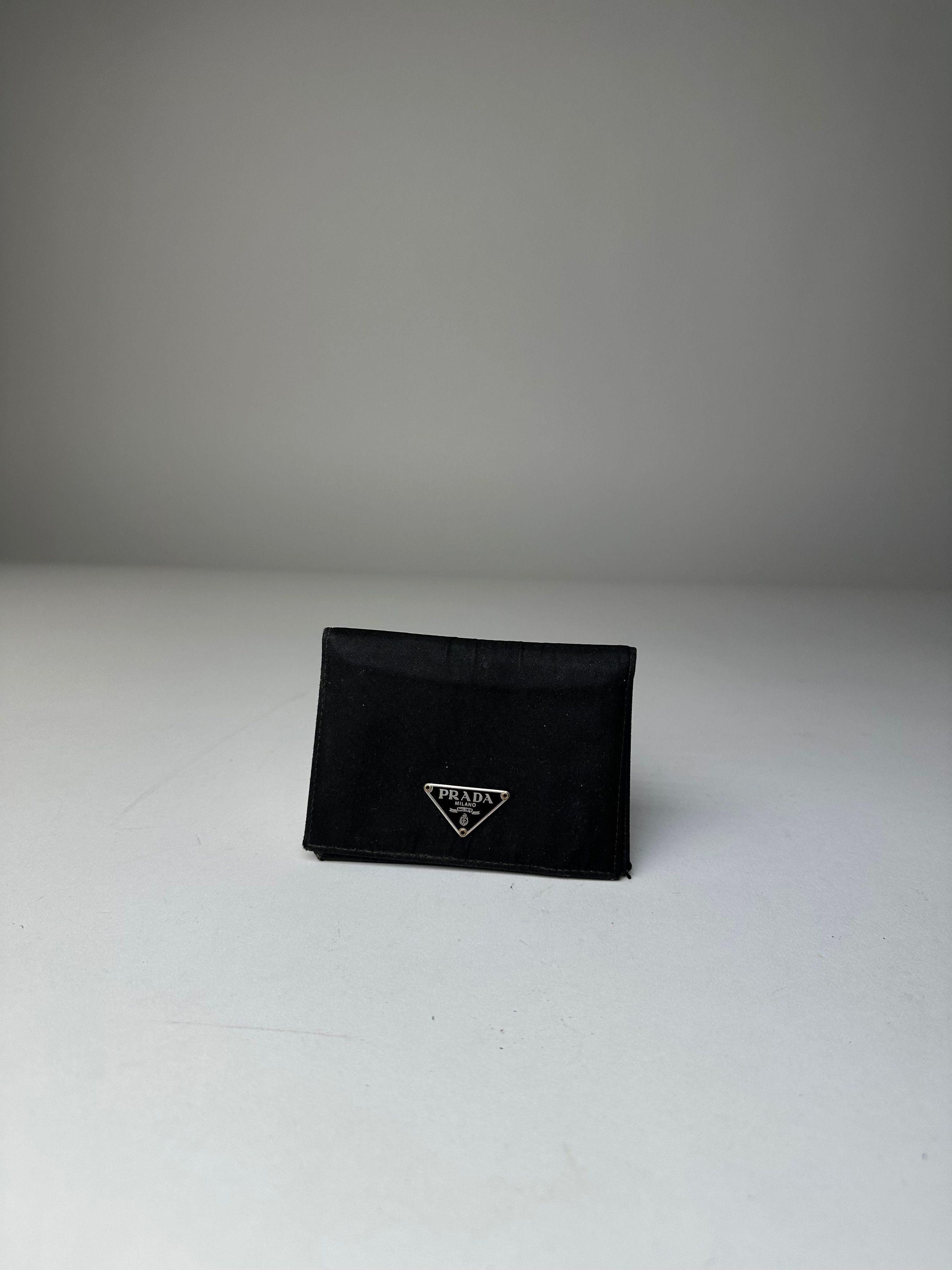 Prada Vintage Nylon Wallet Black Silver Size ONE SIZE - 7 Thumbnail