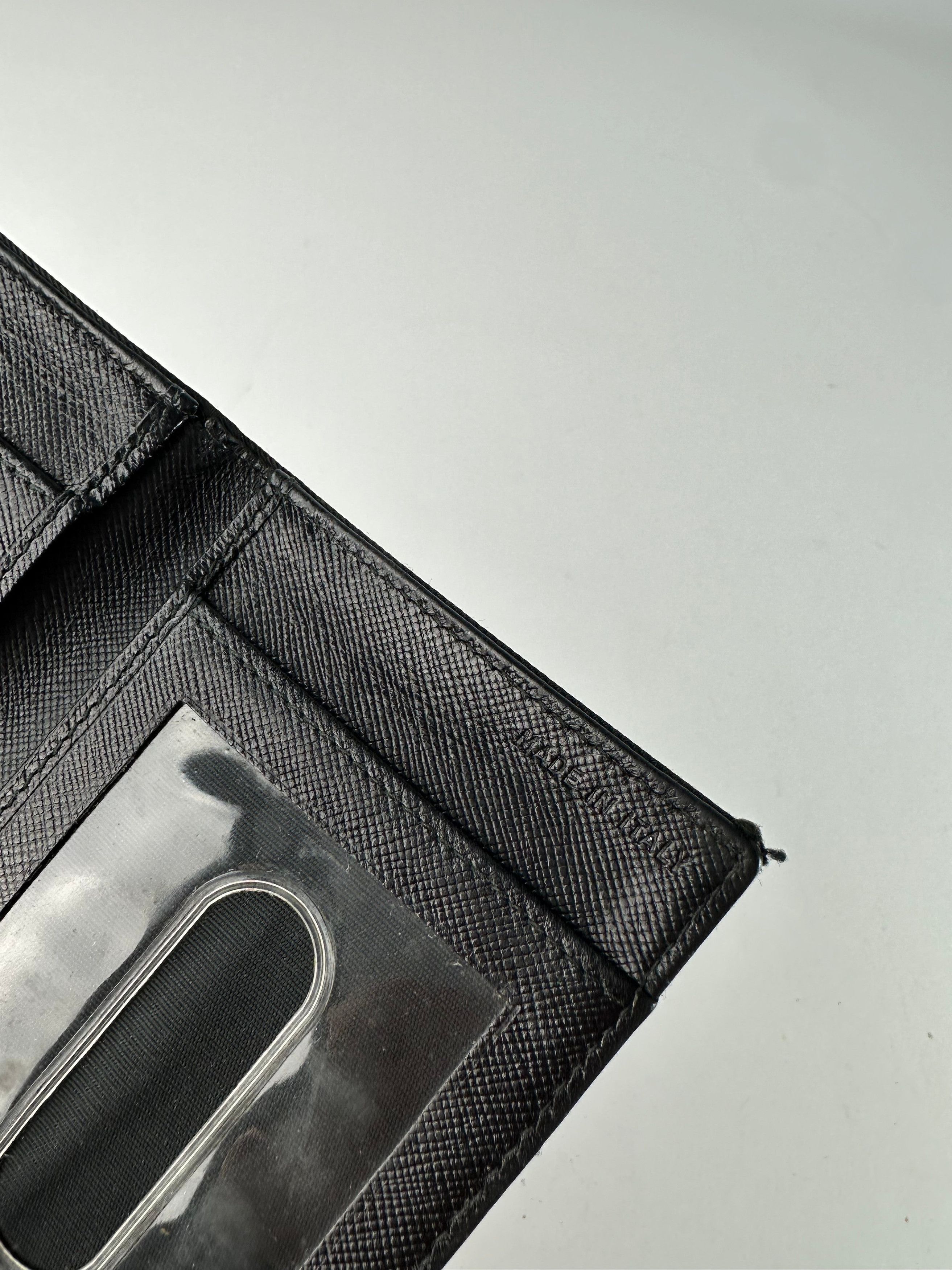 Prada Vintage Nylon Wallet Black Silver Size ONE SIZE - 5 Thumbnail
