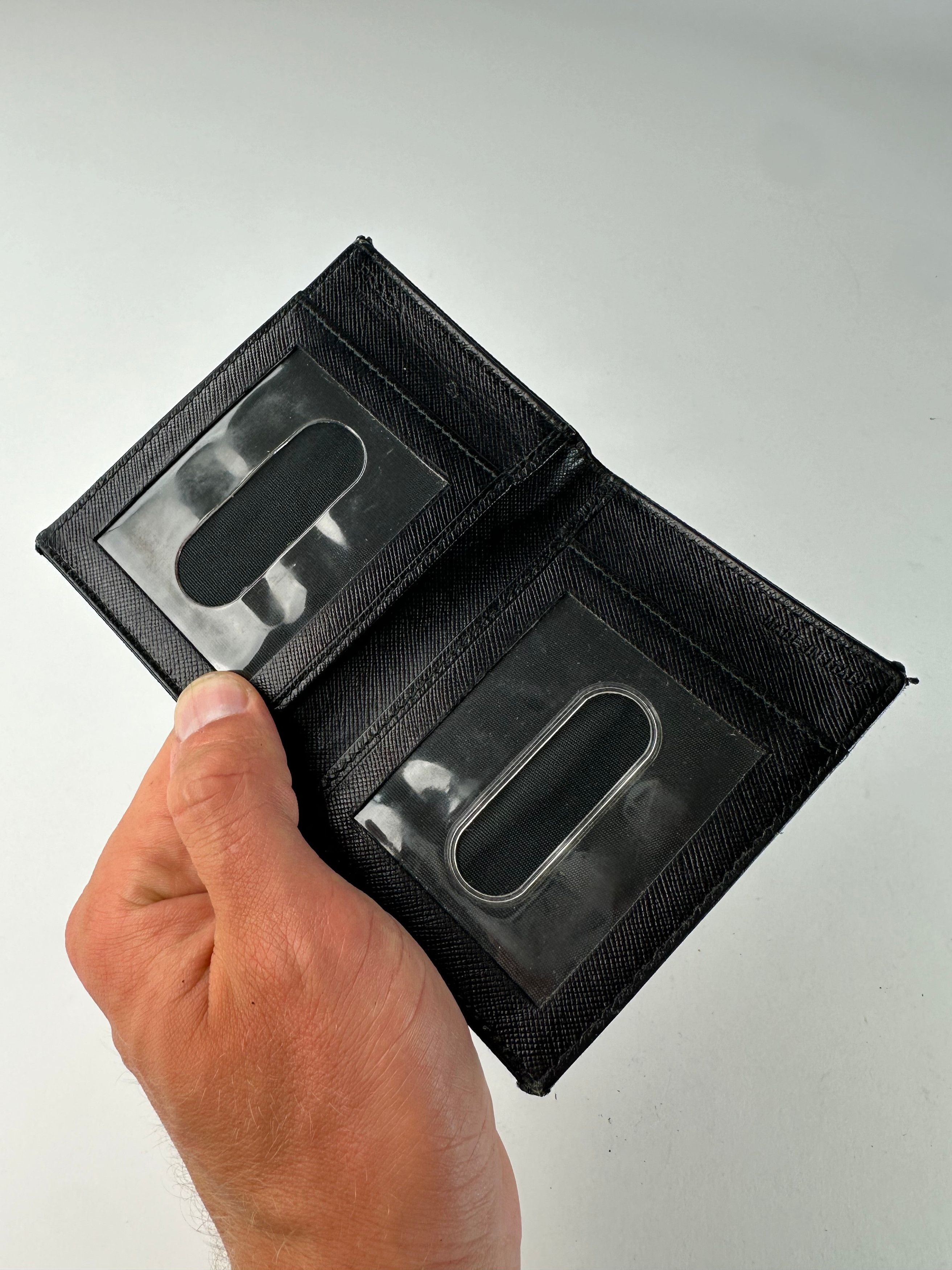 Prada Vintage Nylon Wallet Black Silver Size ONE SIZE - 4 Thumbnail
