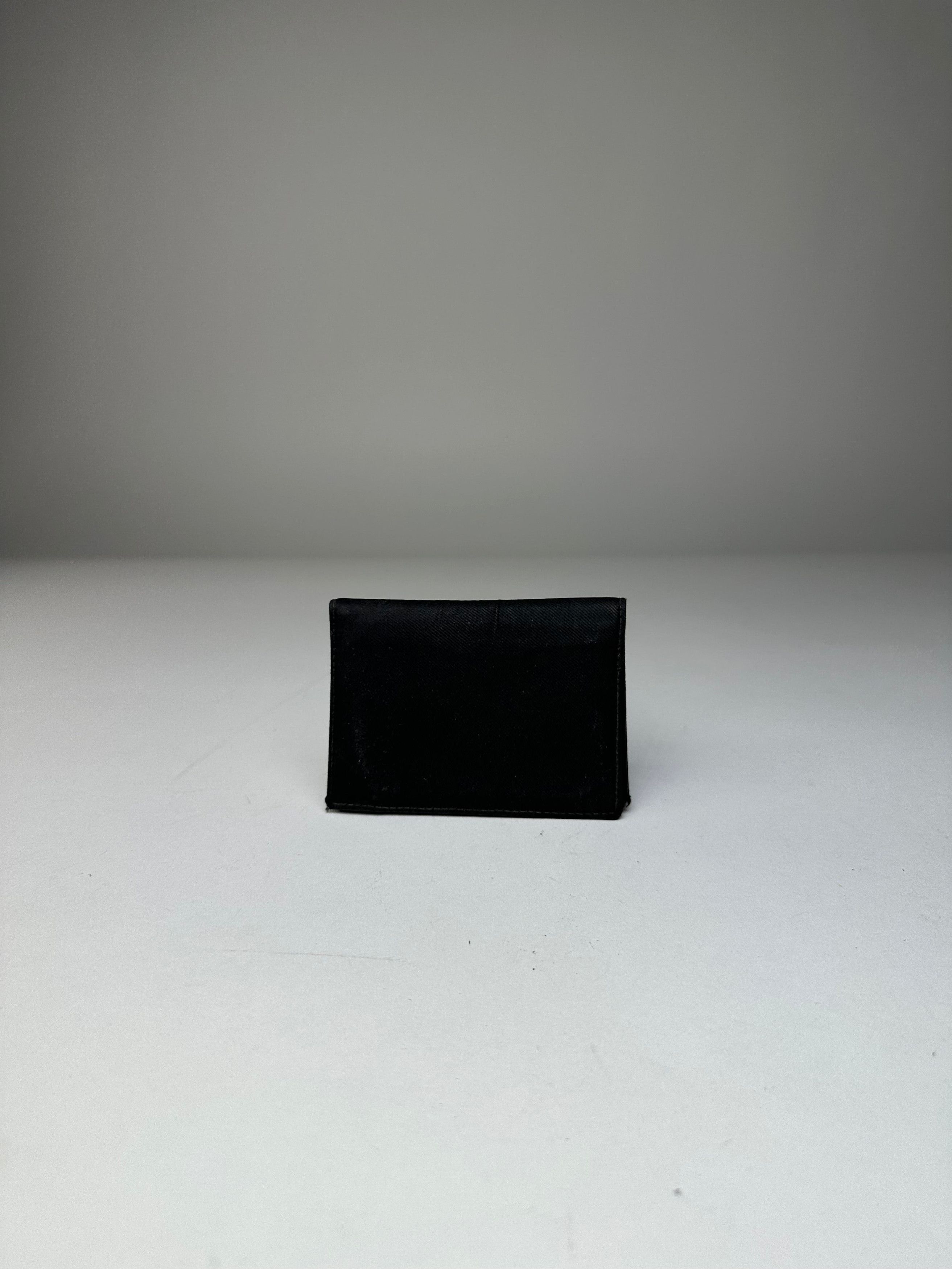 Prada Vintage Nylon Wallet Black Silver Size ONE SIZE - 12 Thumbnail