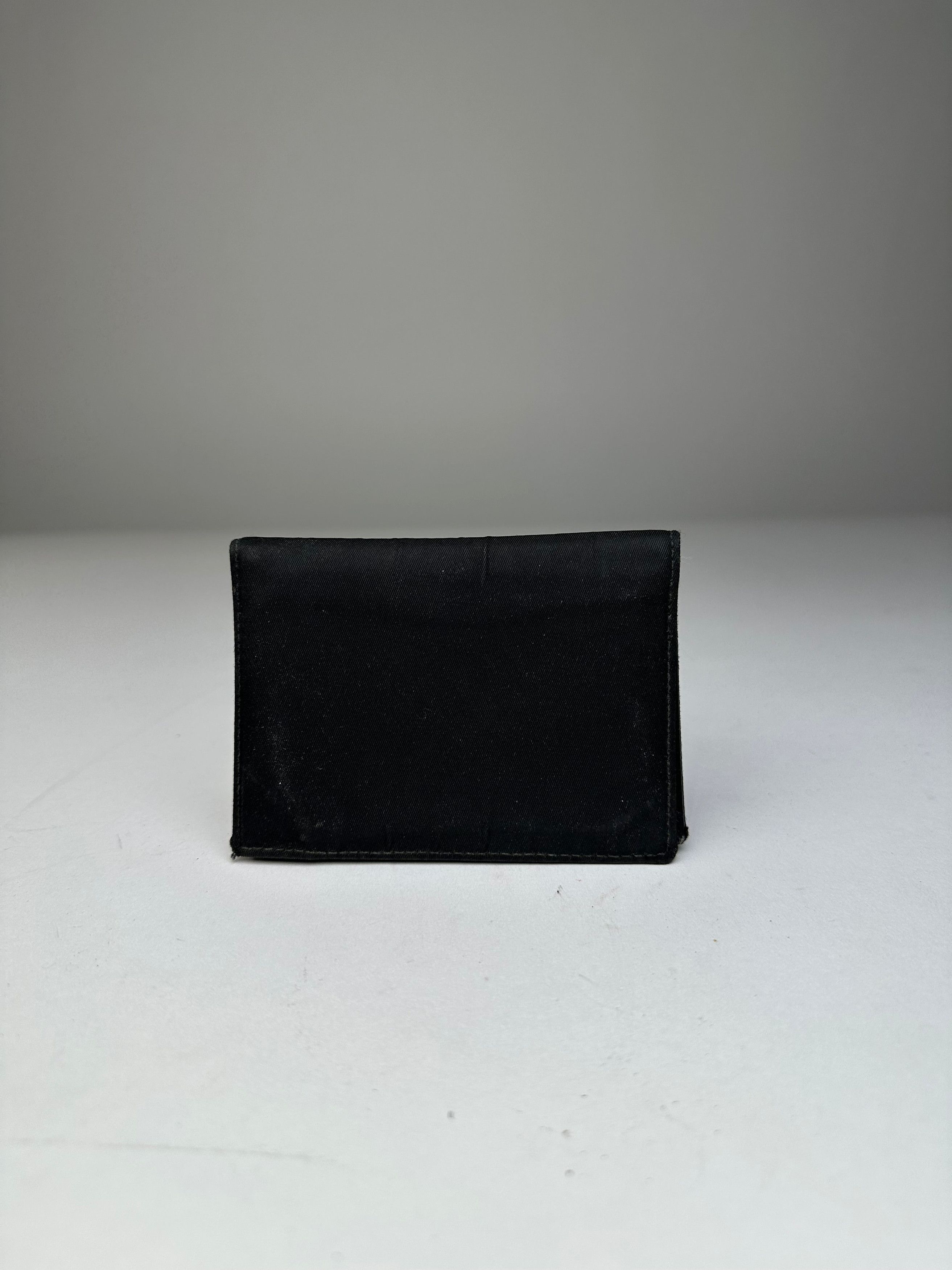 Prada Vintage Nylon Wallet Black Silver Size ONE SIZE - 2 Thumbnail