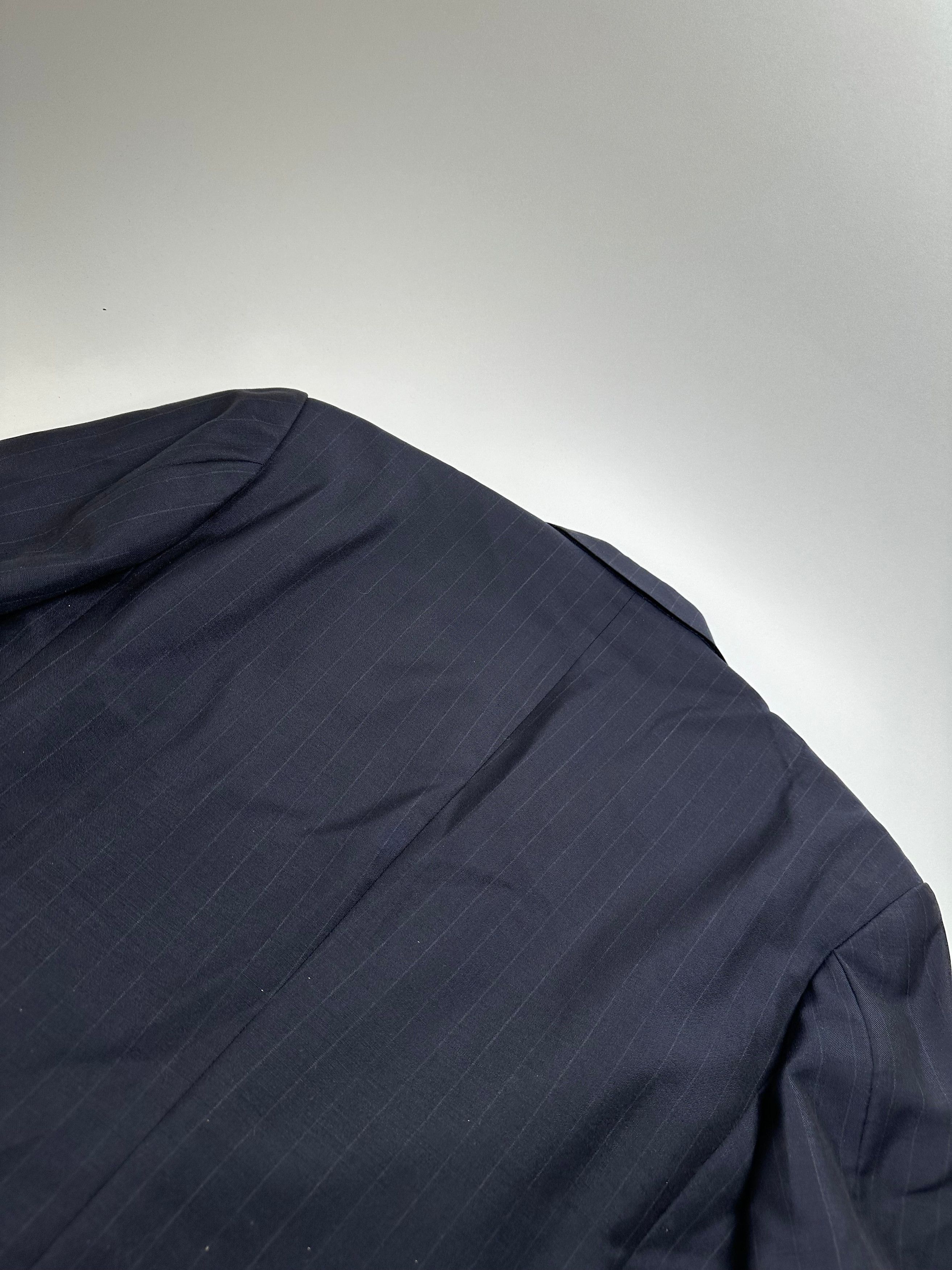Balenciaga Vintage Pinstripe Wool Suit Navy Early 2000s Size 38R - 7 Thumbnail