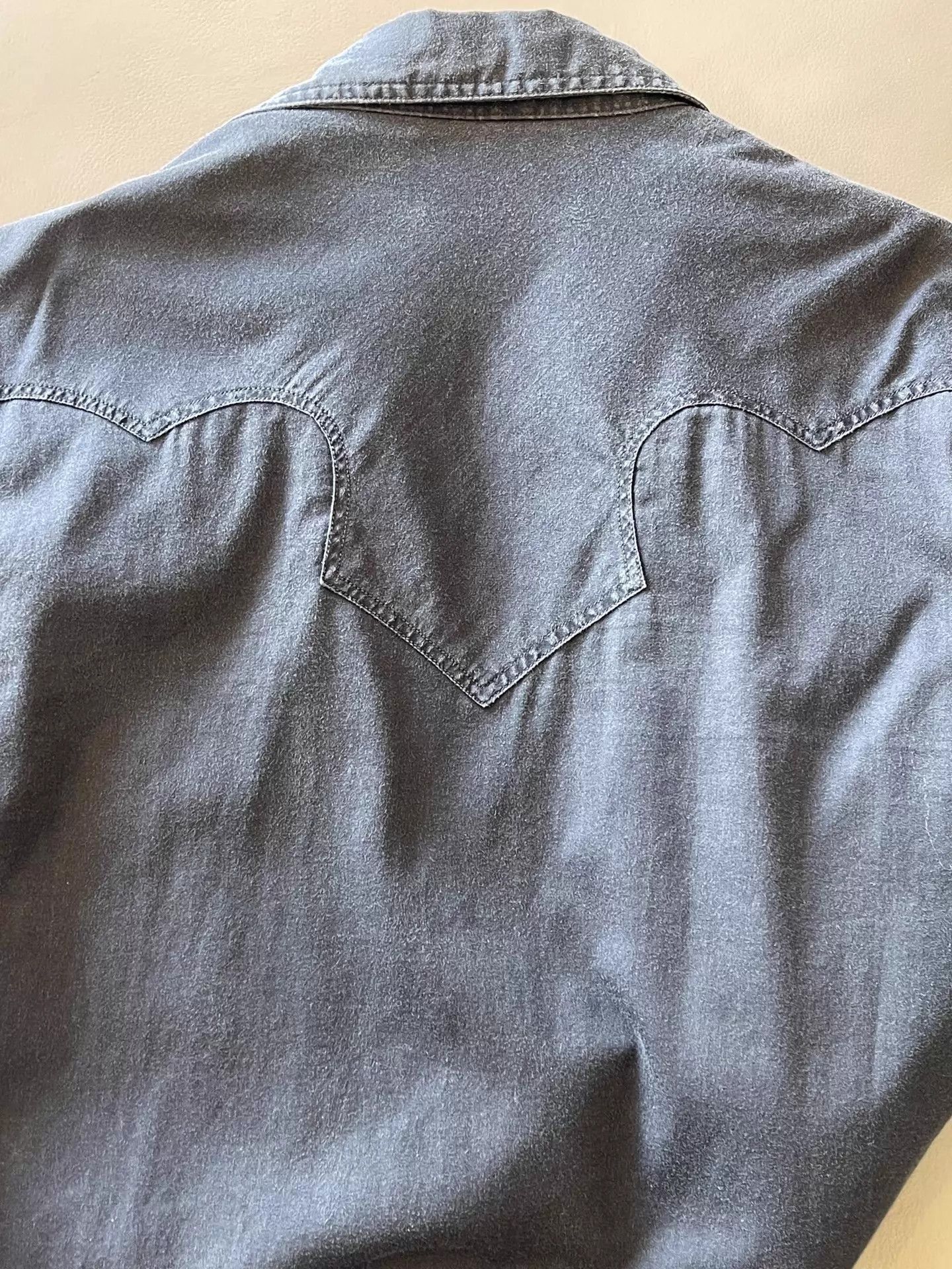 RRL Ralph Lauren Distressed Black Western Button-Up Shirt Size US S / EU 44-46 / 1 - 4 Thumbnail