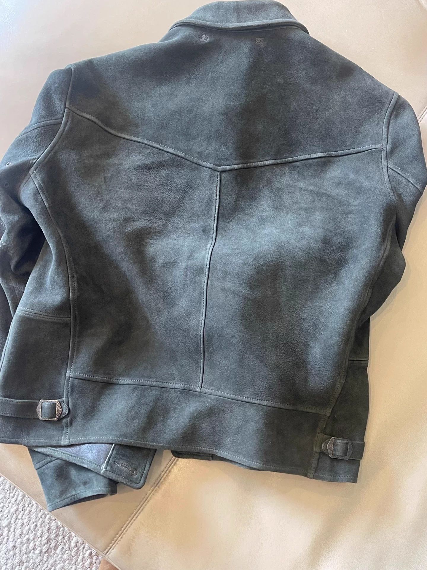 RRL Ralph Lauren Green Deer Suede Pilot Jacket in Size S Size US S / EU 44-46 / 1 - 2 Thumbnail