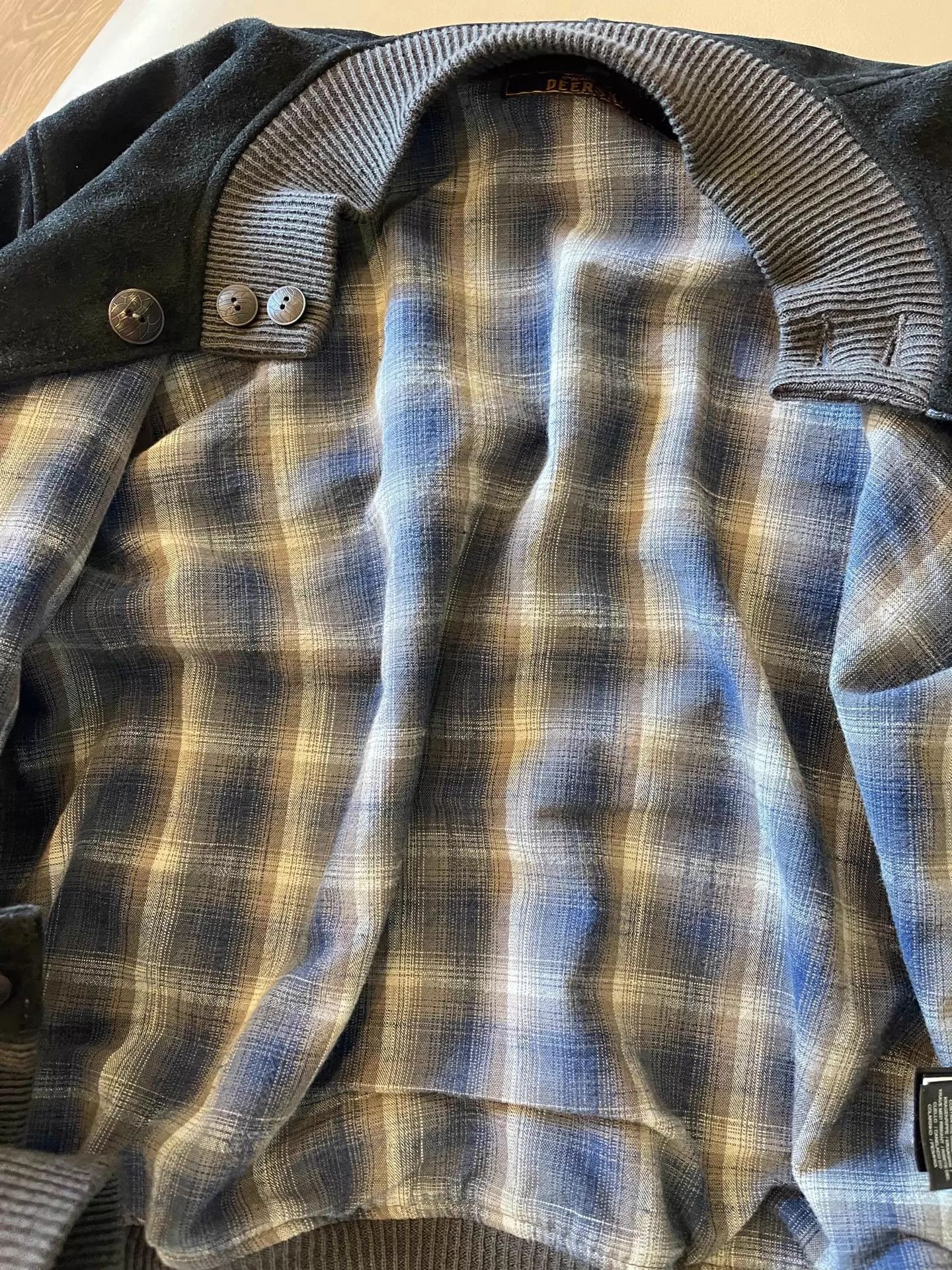 RRL Ralph Lauren Reversed Deer Suede Pilot Jacket in Black Size US S / EU 44-46 / 1 - 5 Thumbnail
