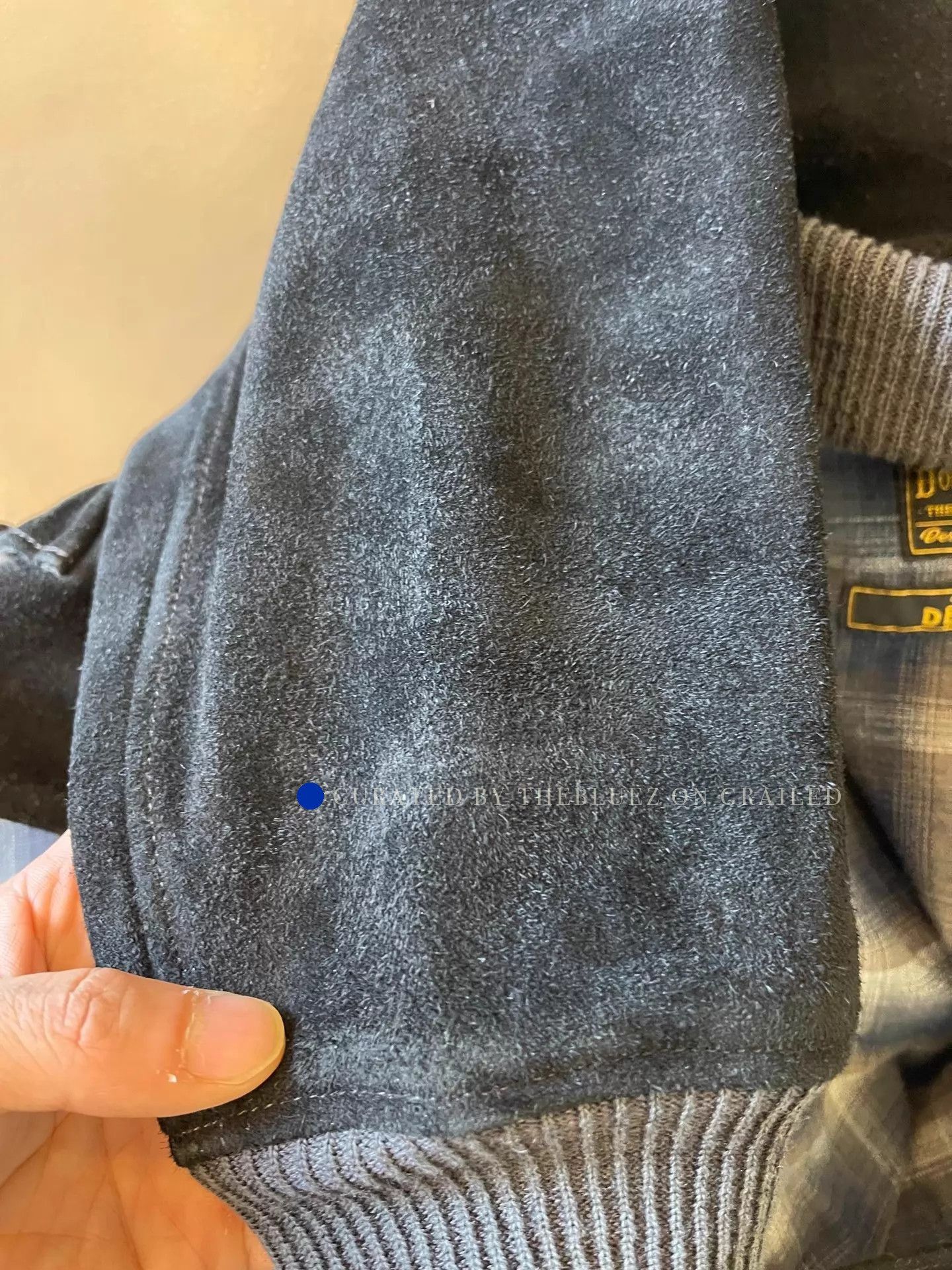 RRL Ralph Lauren Reversed Deer Suede Pilot Jacket in Black Size US S / EU 44-46 / 1 - 6 Thumbnail