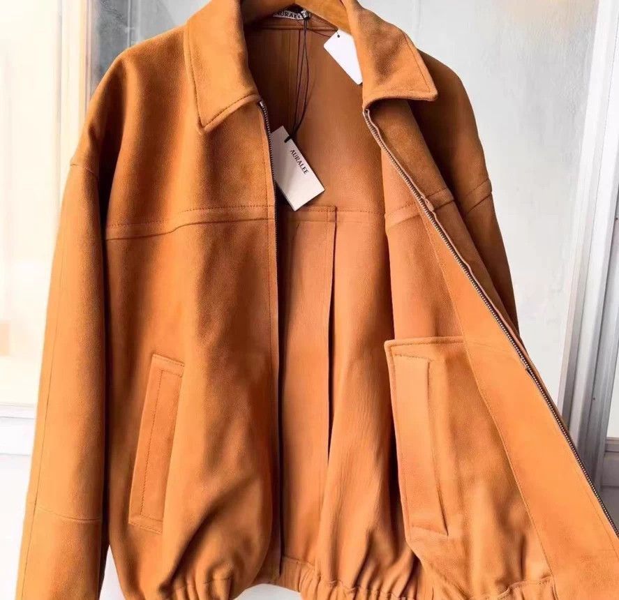 Auralee Thick Lamb Suede Zip Blouson Jacket Size US L / EU 52-54 / 3 - 7 Thumbnail