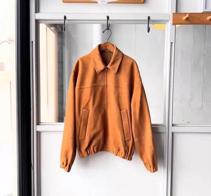 Auralee Thick Lamb Suede Zip Blouson Jacket Size US L / EU 52-54 / 3 - 3 Thumbnail