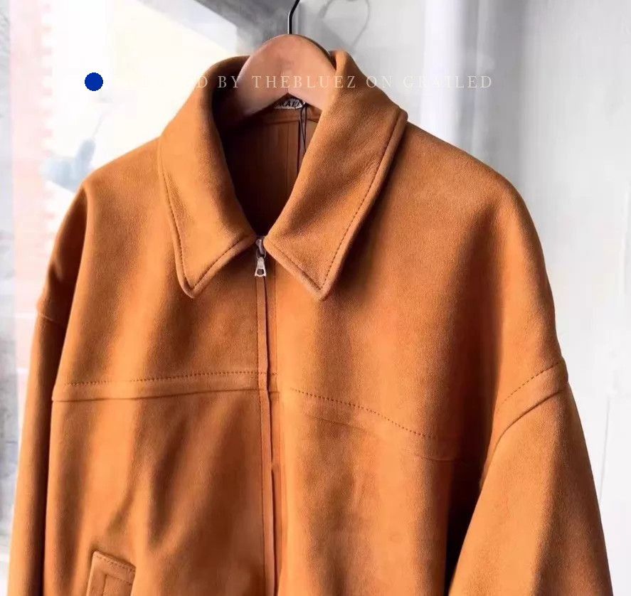 Auralee Thick Lamb Suede Zip Blouson Jacket Size US L / EU 52-54 / 3 - 6 Thumbnail