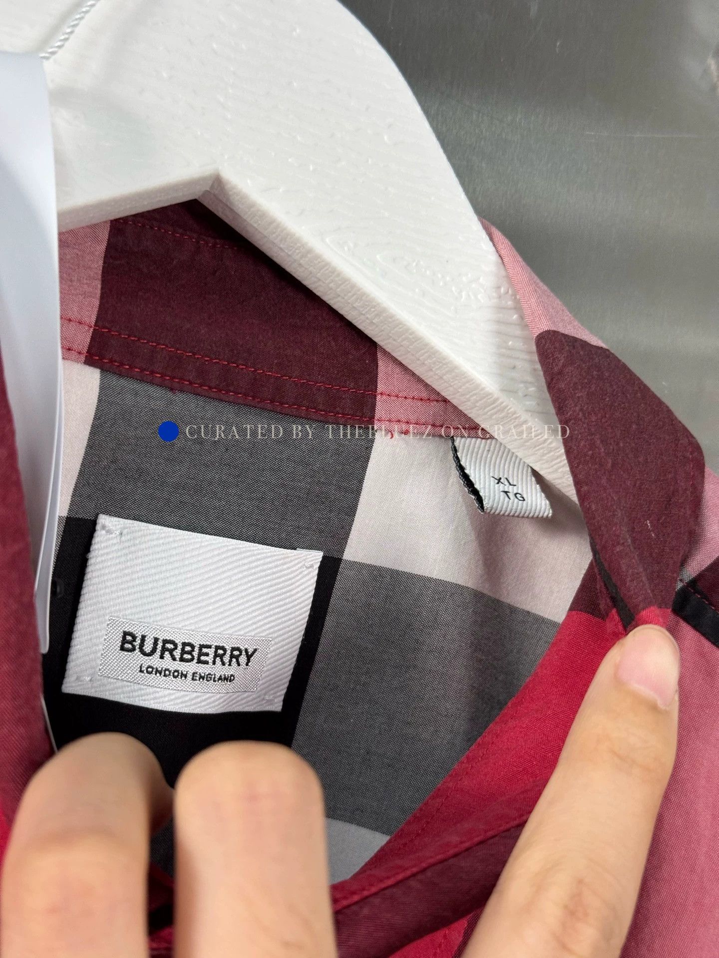 Burberry Checked Short Sleeve Shirt in Red Size US XL / EU 56 / 4 - 7 Thumbnail